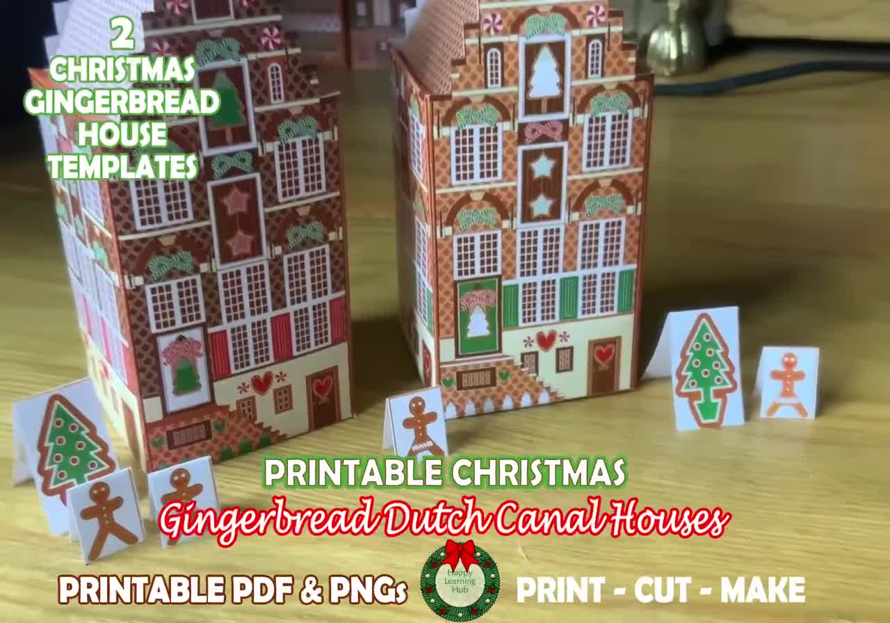 Printable Christmas Gingerbread Houses Printable Christmas Gingerbread Houses