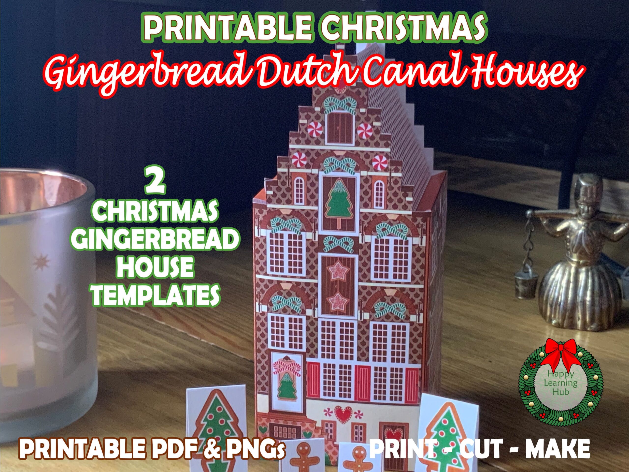 Printable Christmas Gingerbread Houses