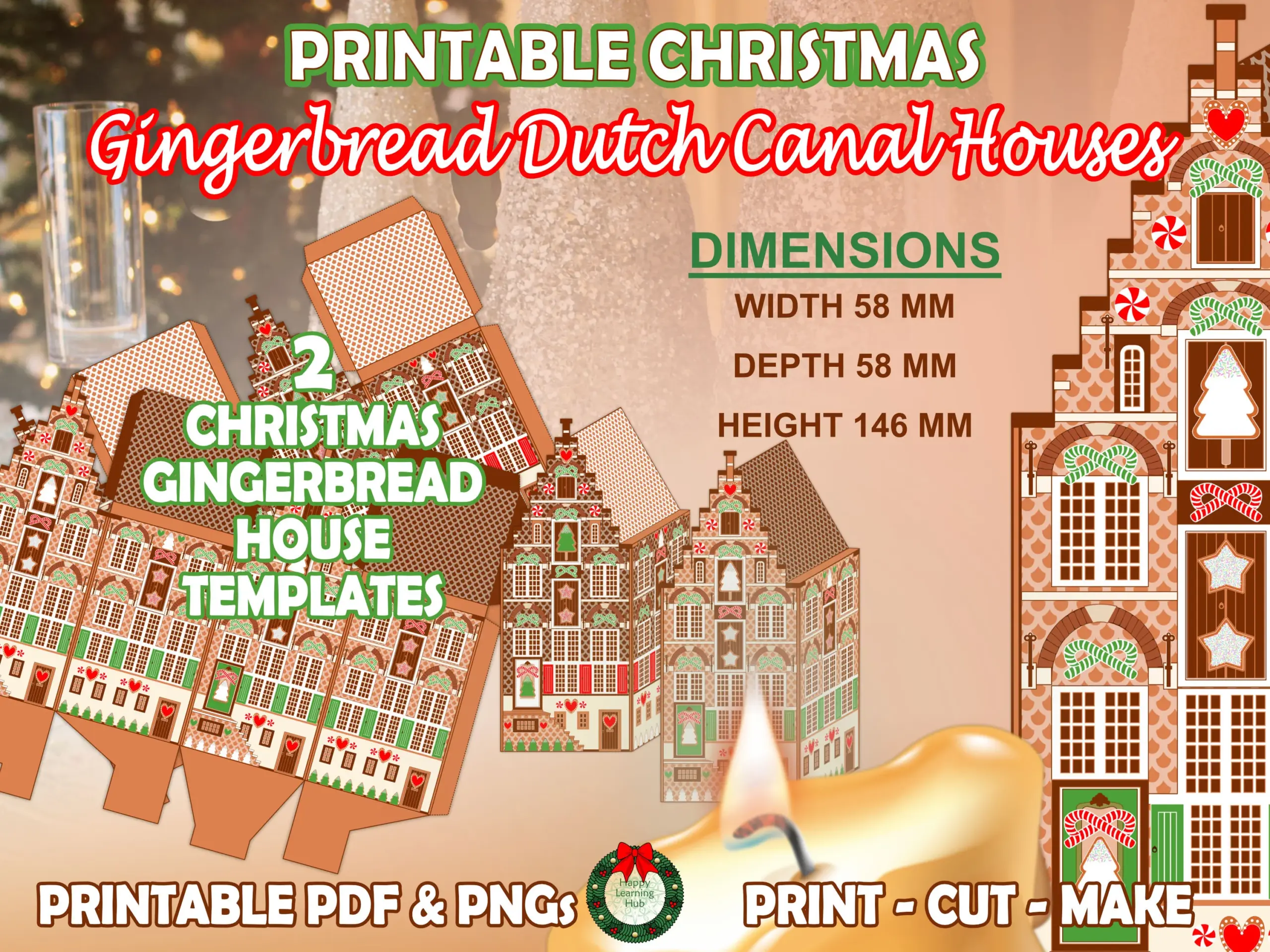 Printable Christmas Gingerbread Houses Printable Christmas Gingerbread Houses