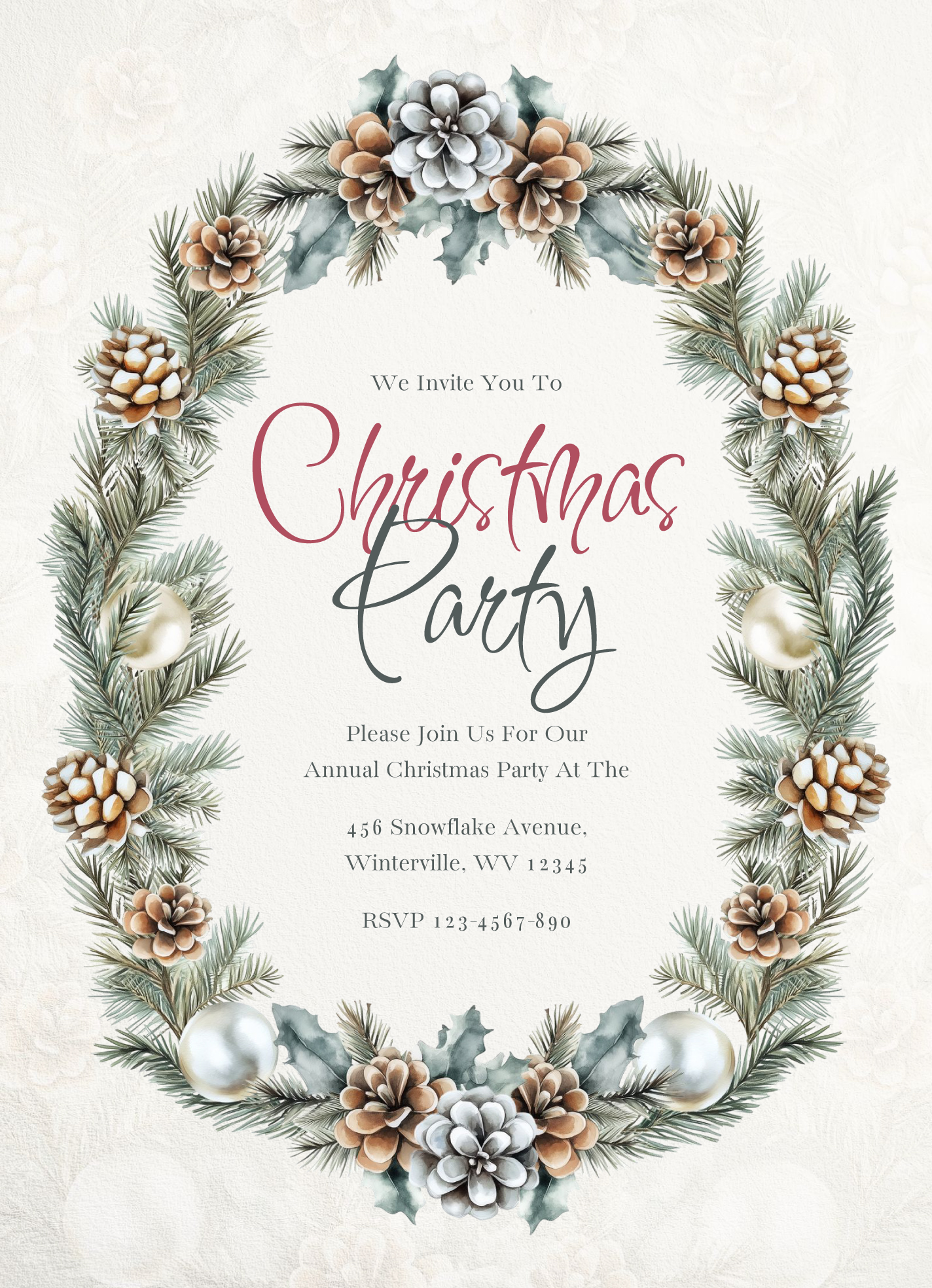 Printable Christmas Invitation Free Google Docs Template Printable Christmas Invitation Free Google Docs Template