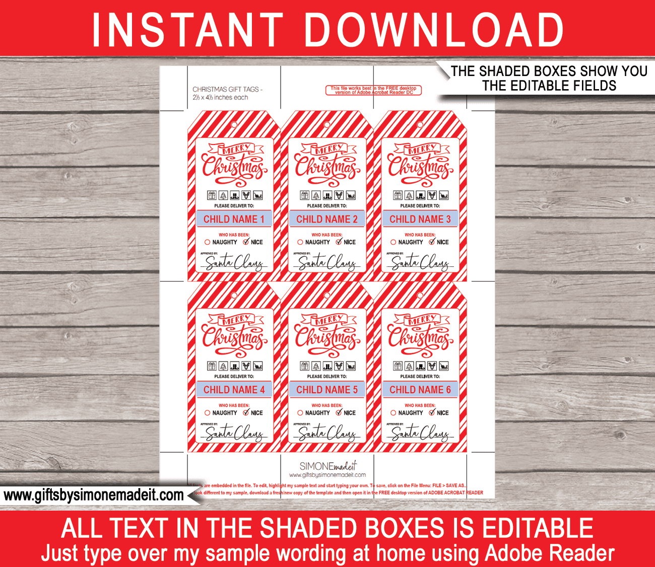 Printable Christmas Mail Tags Printable Christmas Mail Tags