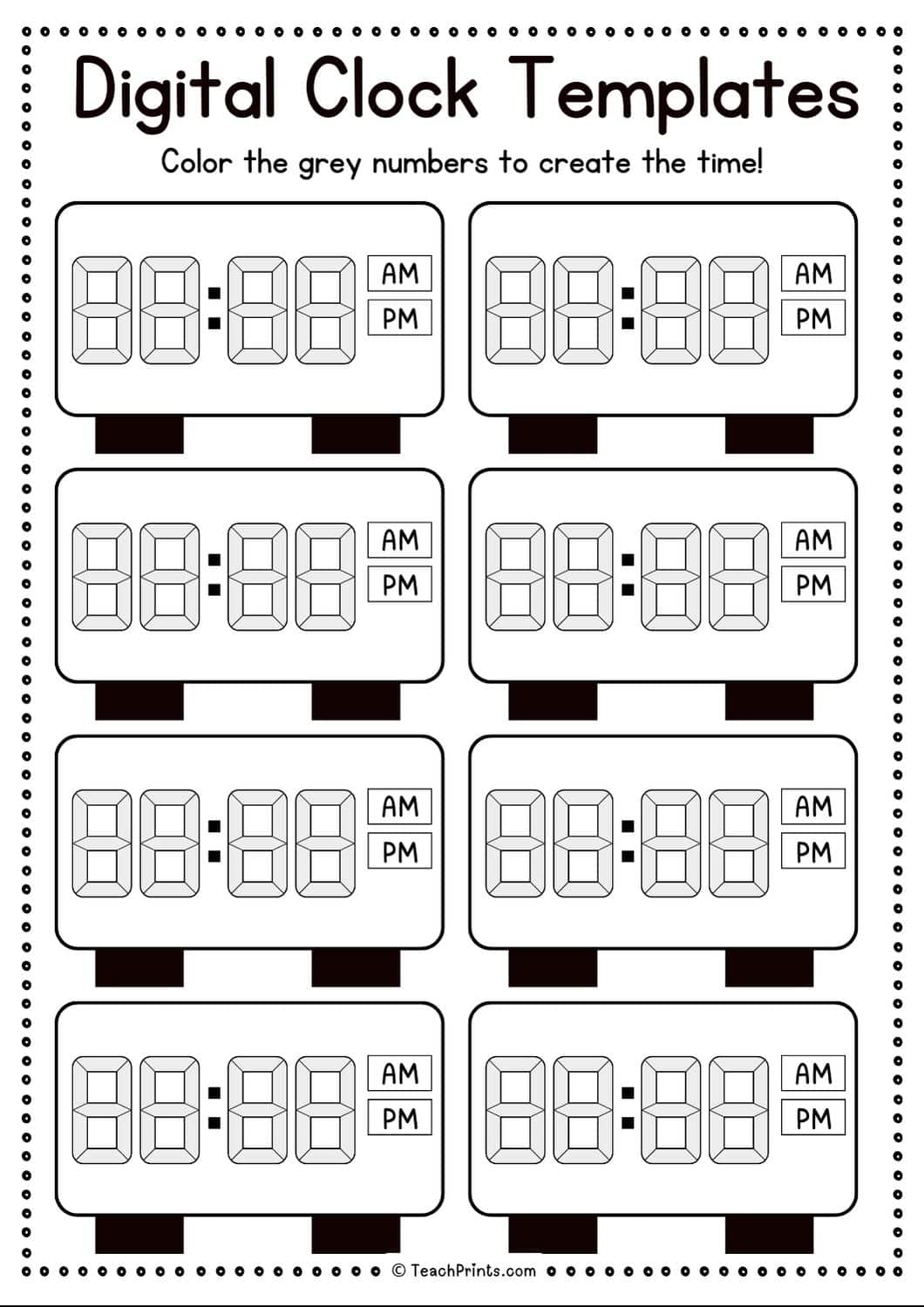Printable Clock Face Printable Clock Face