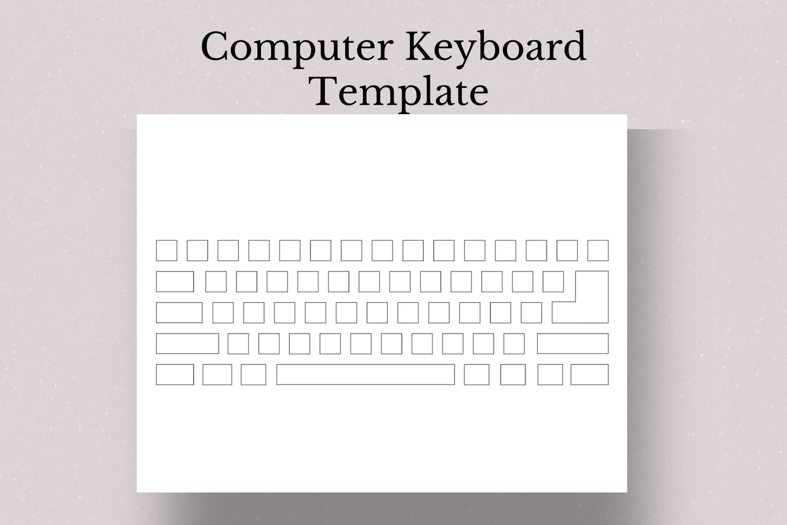 Printable Computer Keyboard Template Printable Computer Keyboard Template