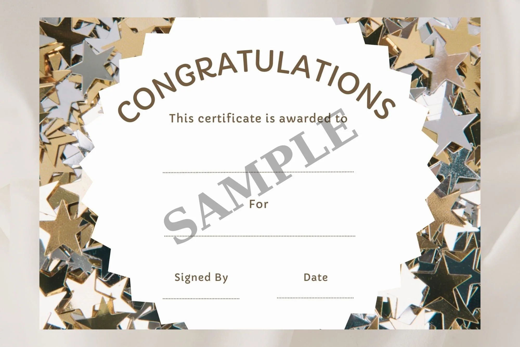 Printable Congratulations Certificate