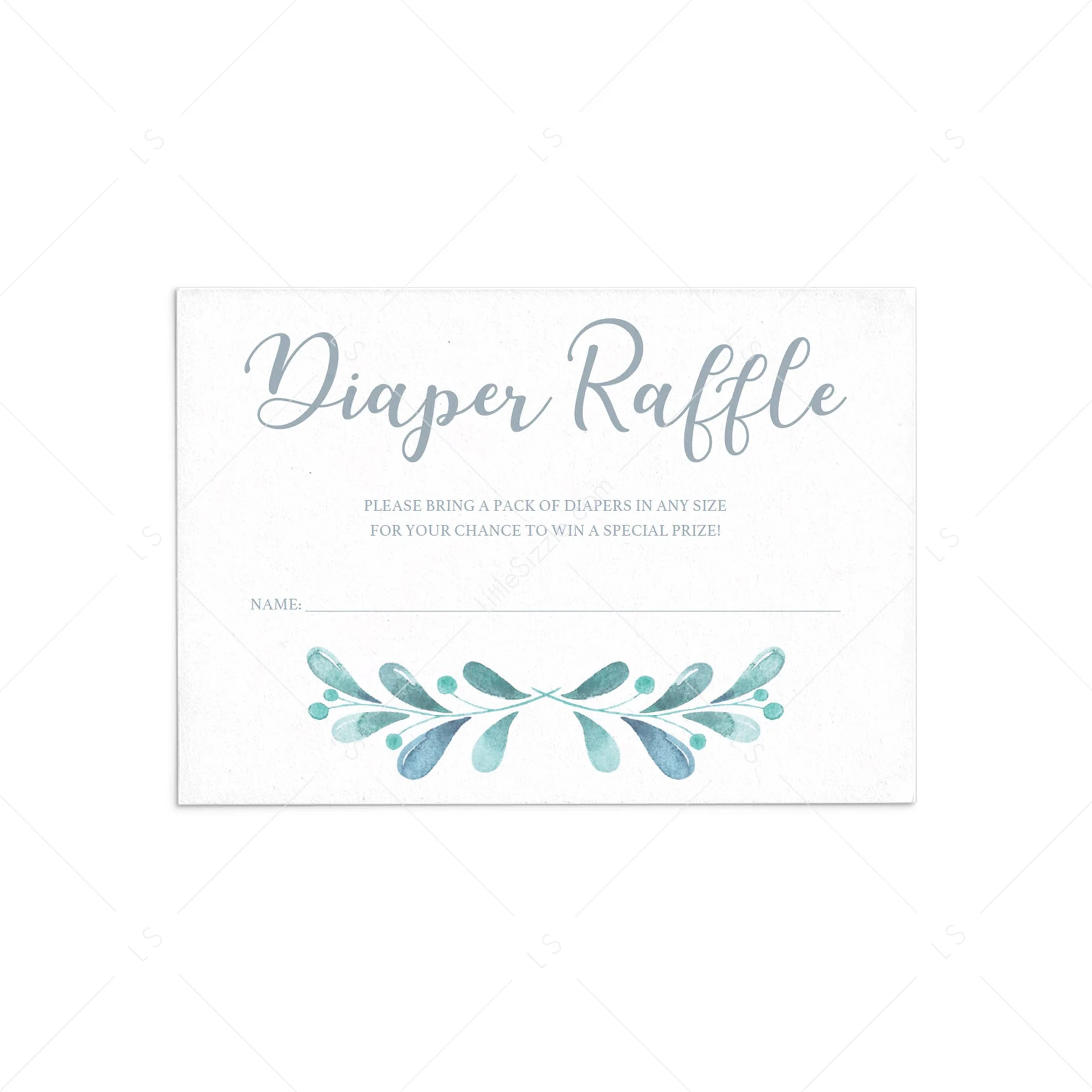 free printable diaper raffle ticket template