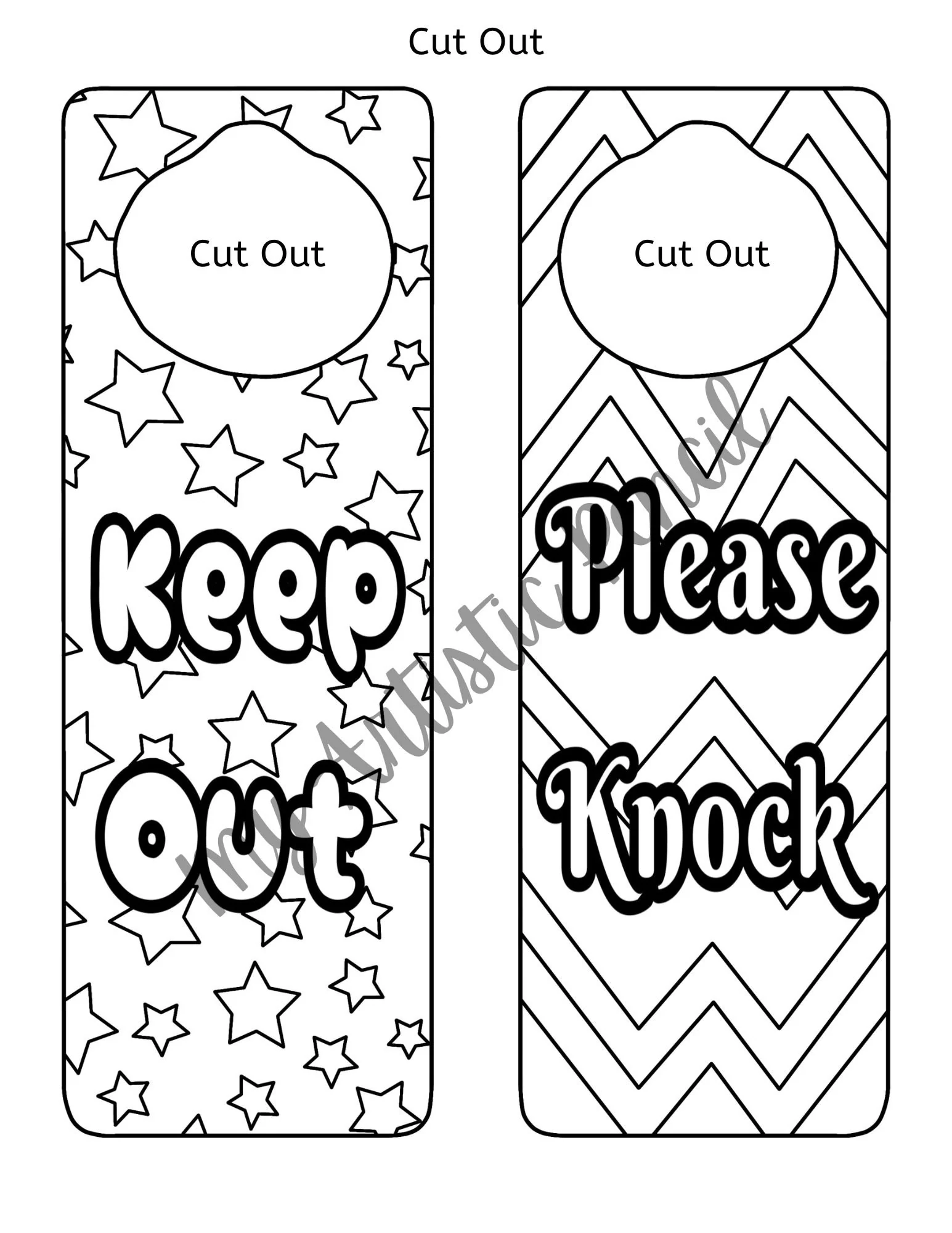 Printable Door Hanger Sign Door Knob Printable Door Hanger Sign Door Knob