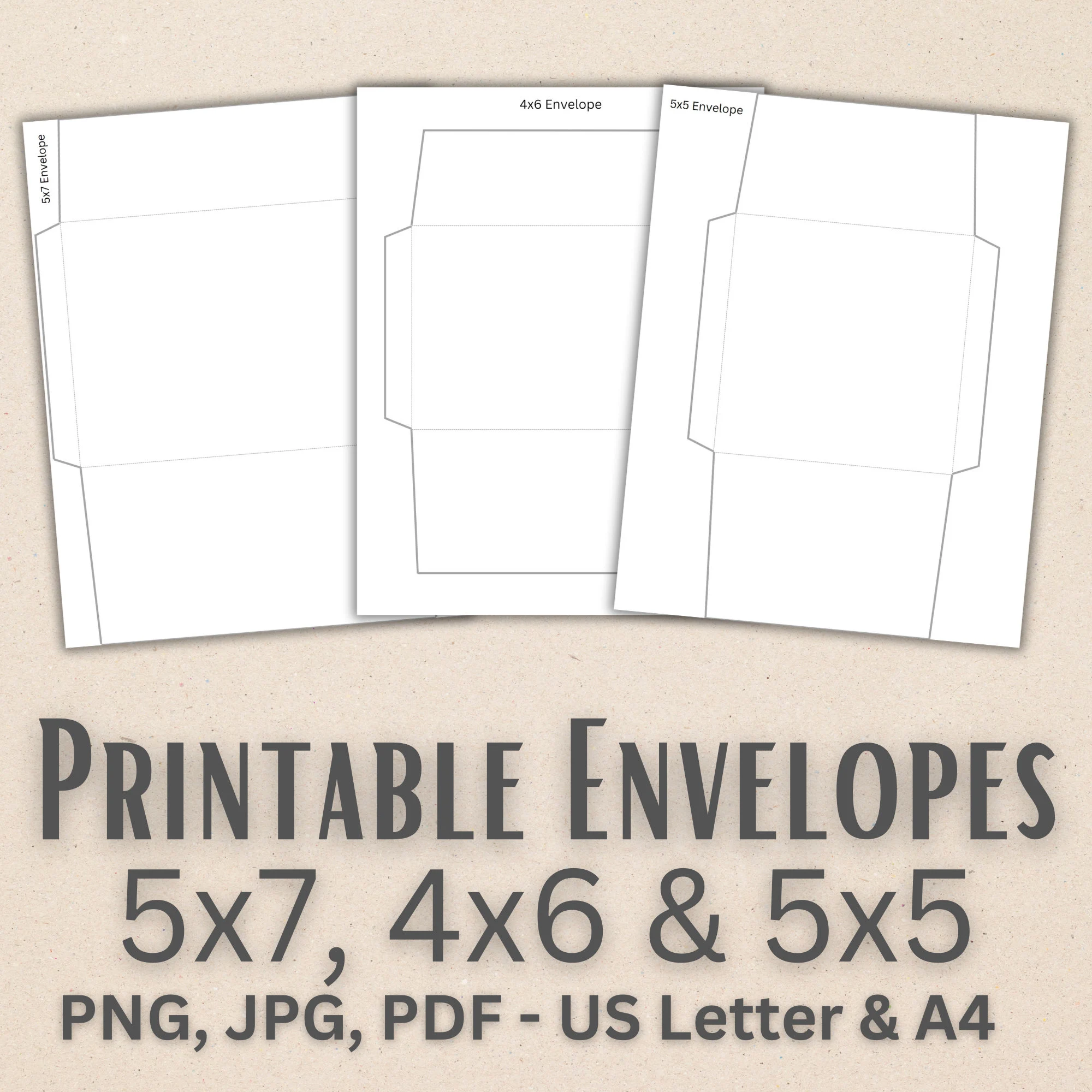 Printable Envelope Templates 5x7 4x6 5x5 Printable Envelope Templates 5x7 4x6 5x5