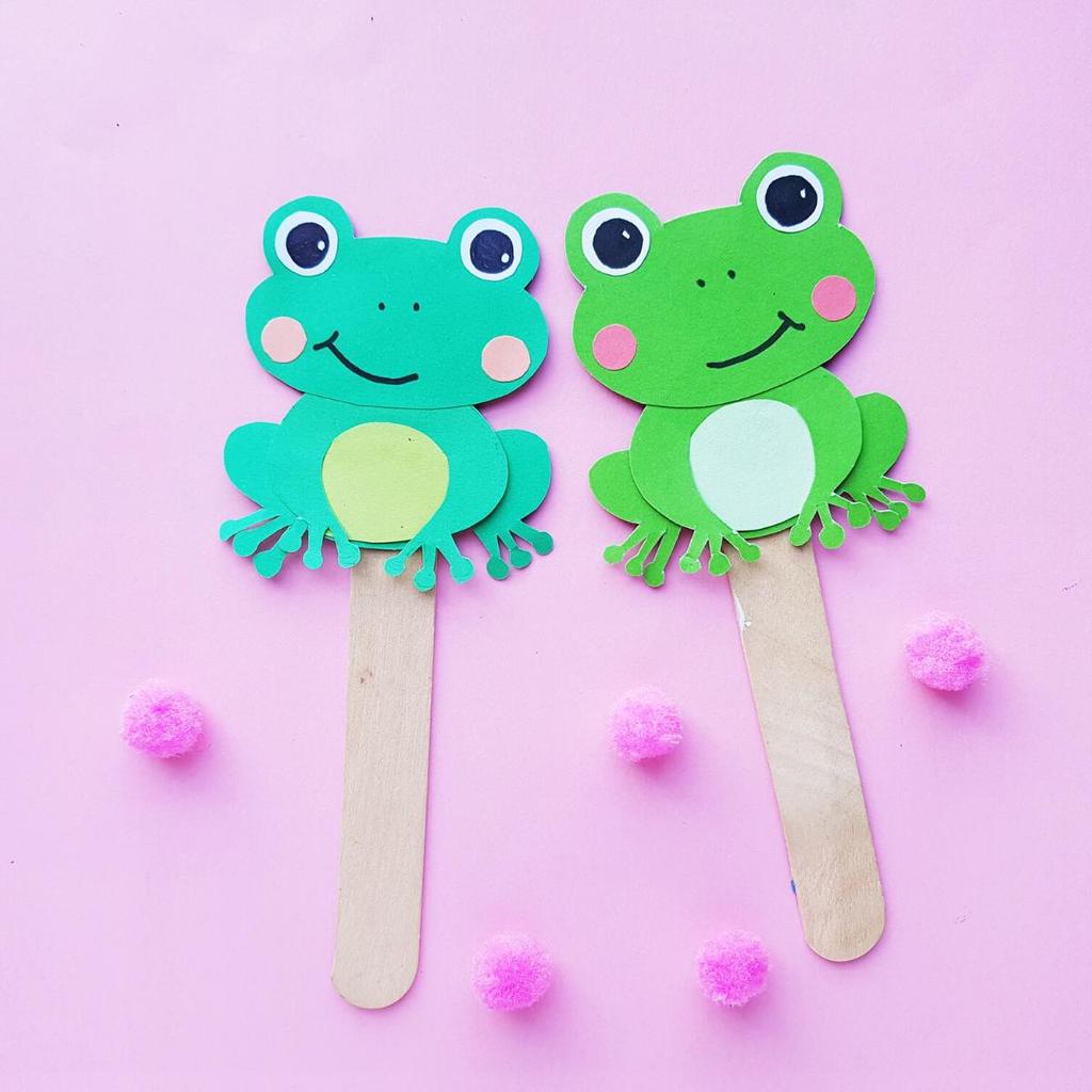 Printable Five Little Frogs Paper Puppets Craft Printable Five Little Frogs Paper Puppets Craft