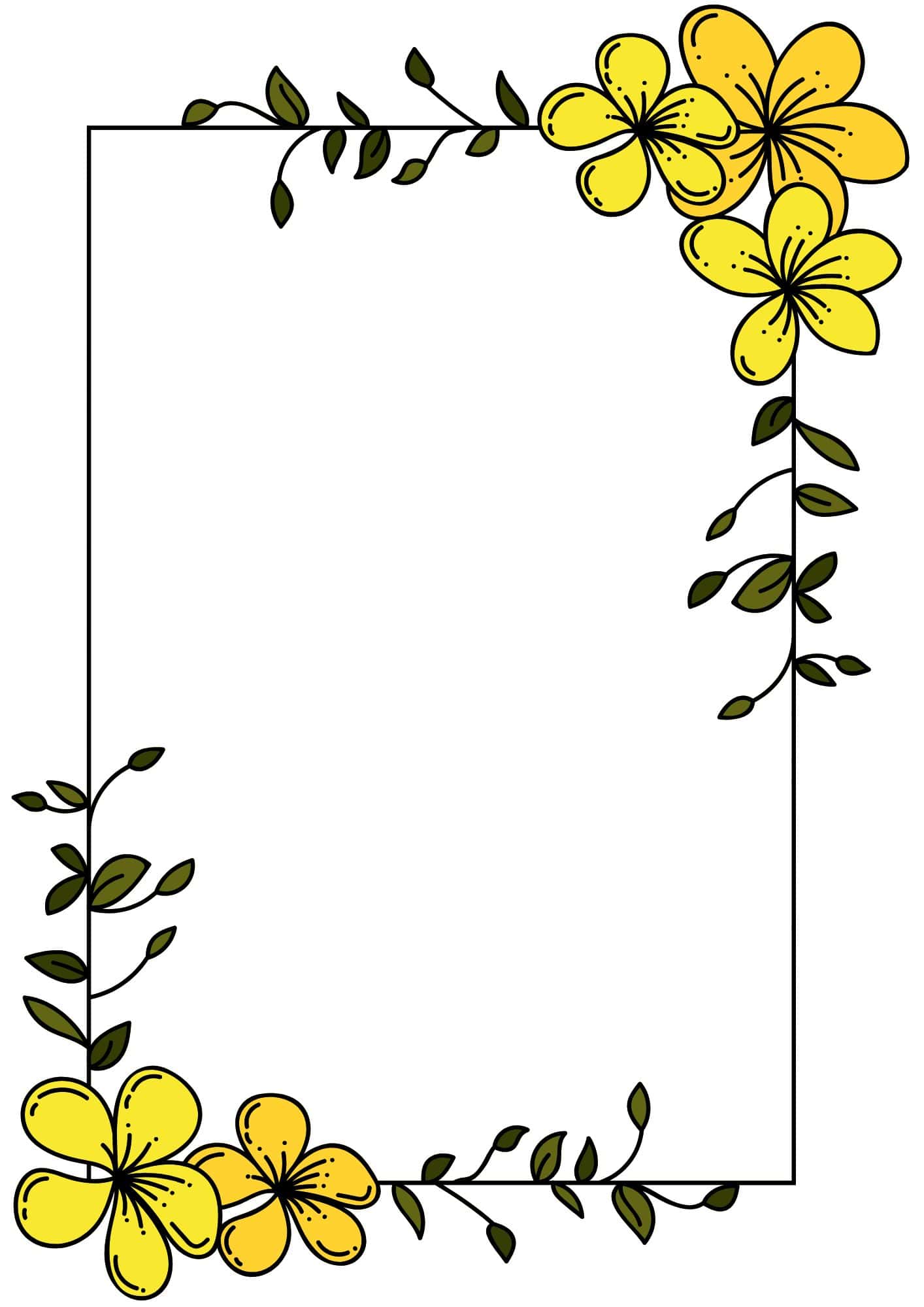 Printable Floral Borders