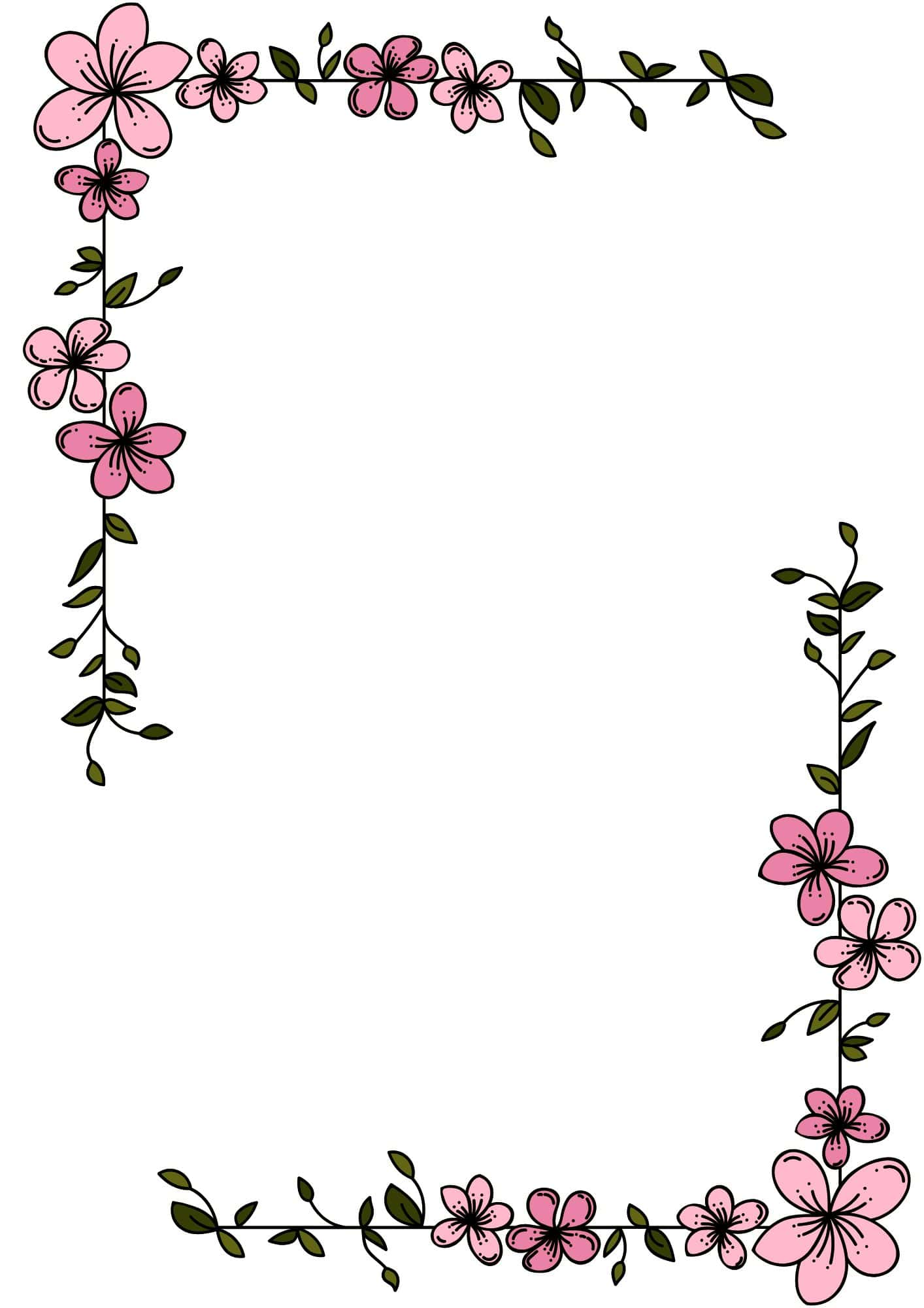 Printable Floral Borders
