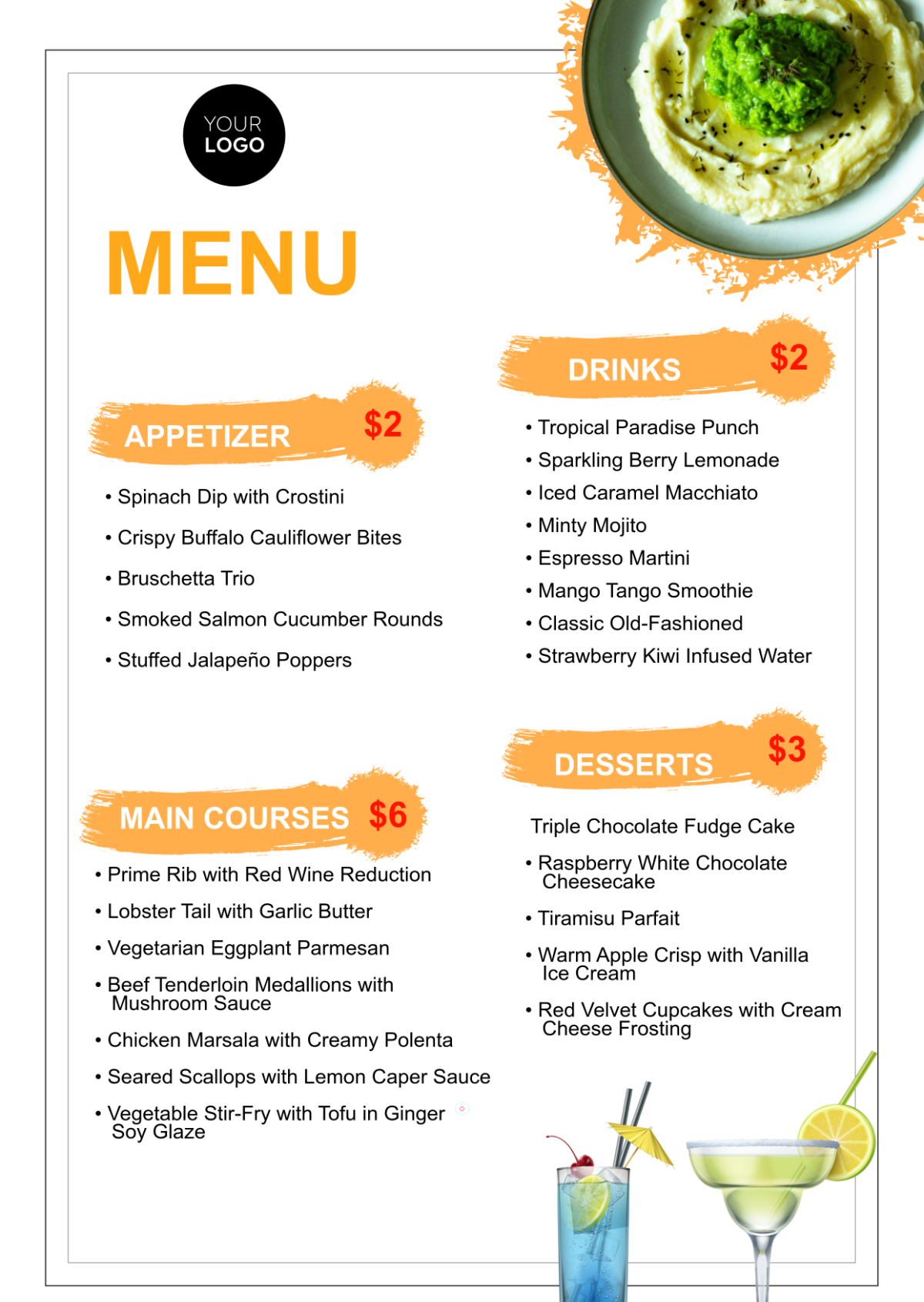 Printable Menu