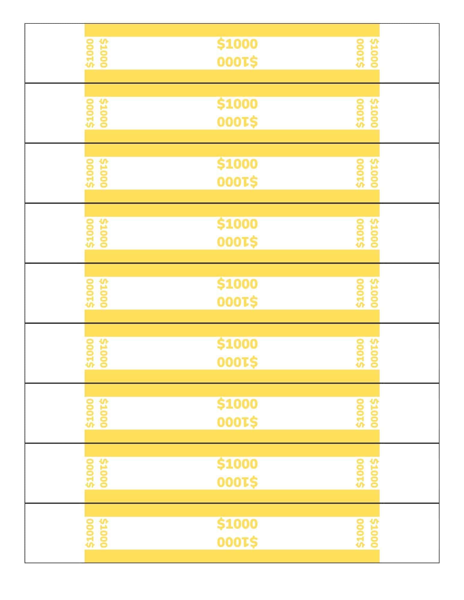 Printable Money Bands