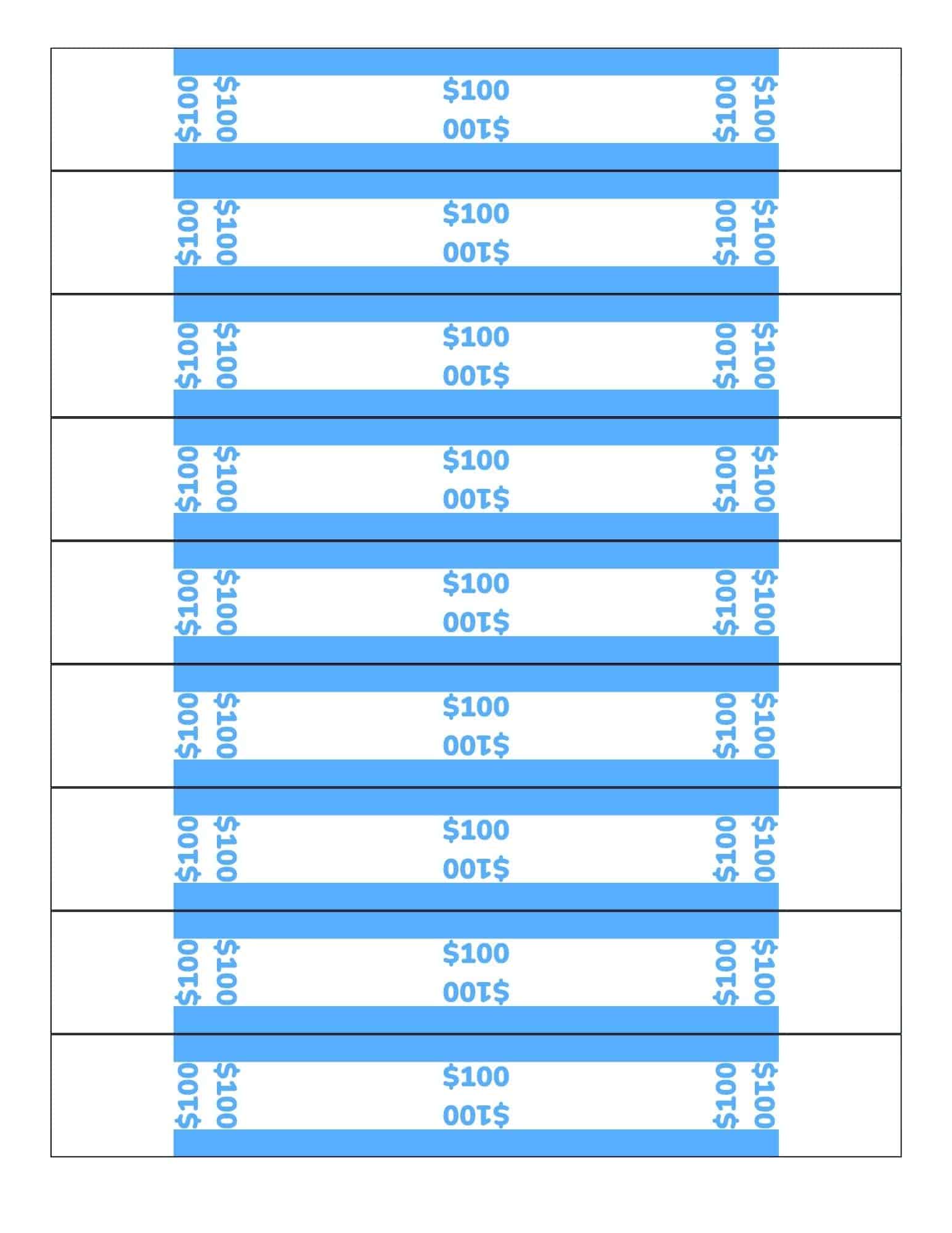 Printable Money Bands