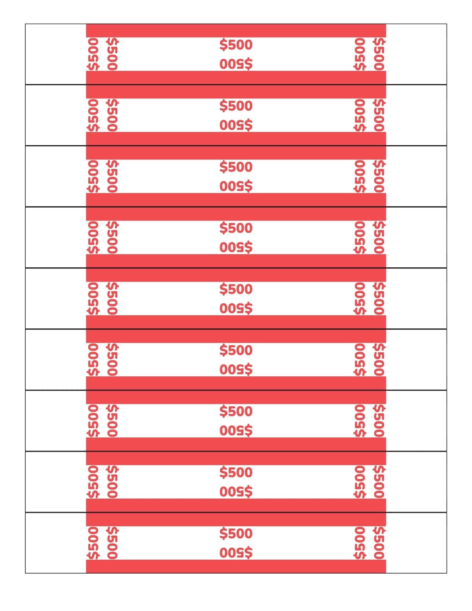 free printable currency strap template