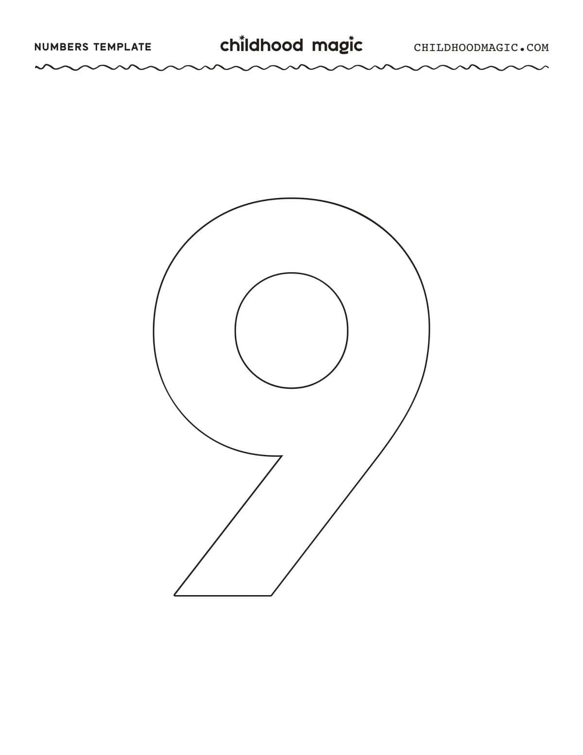free printable 6 inch number template