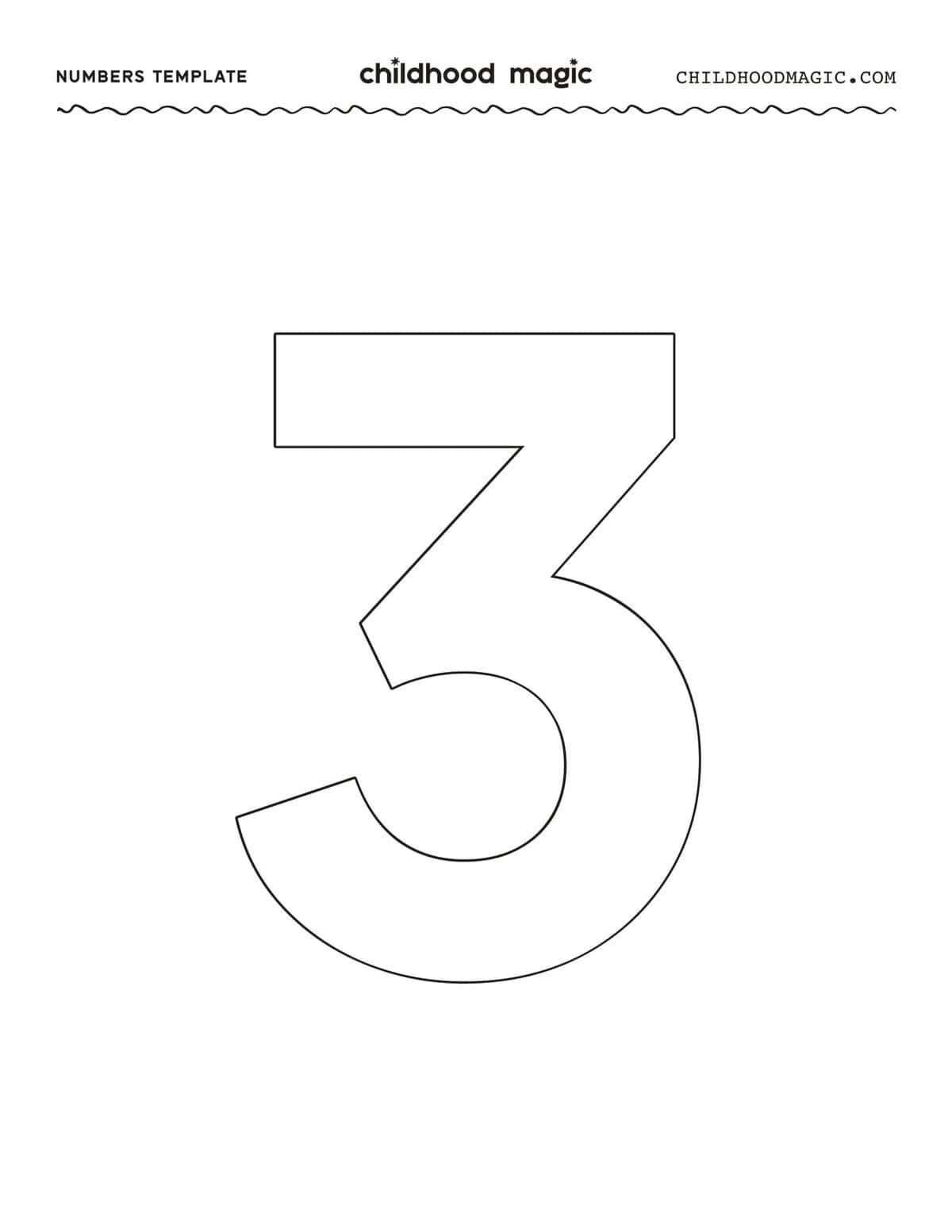 Printable Numbers 0 9 Free Number Outlines For Kids