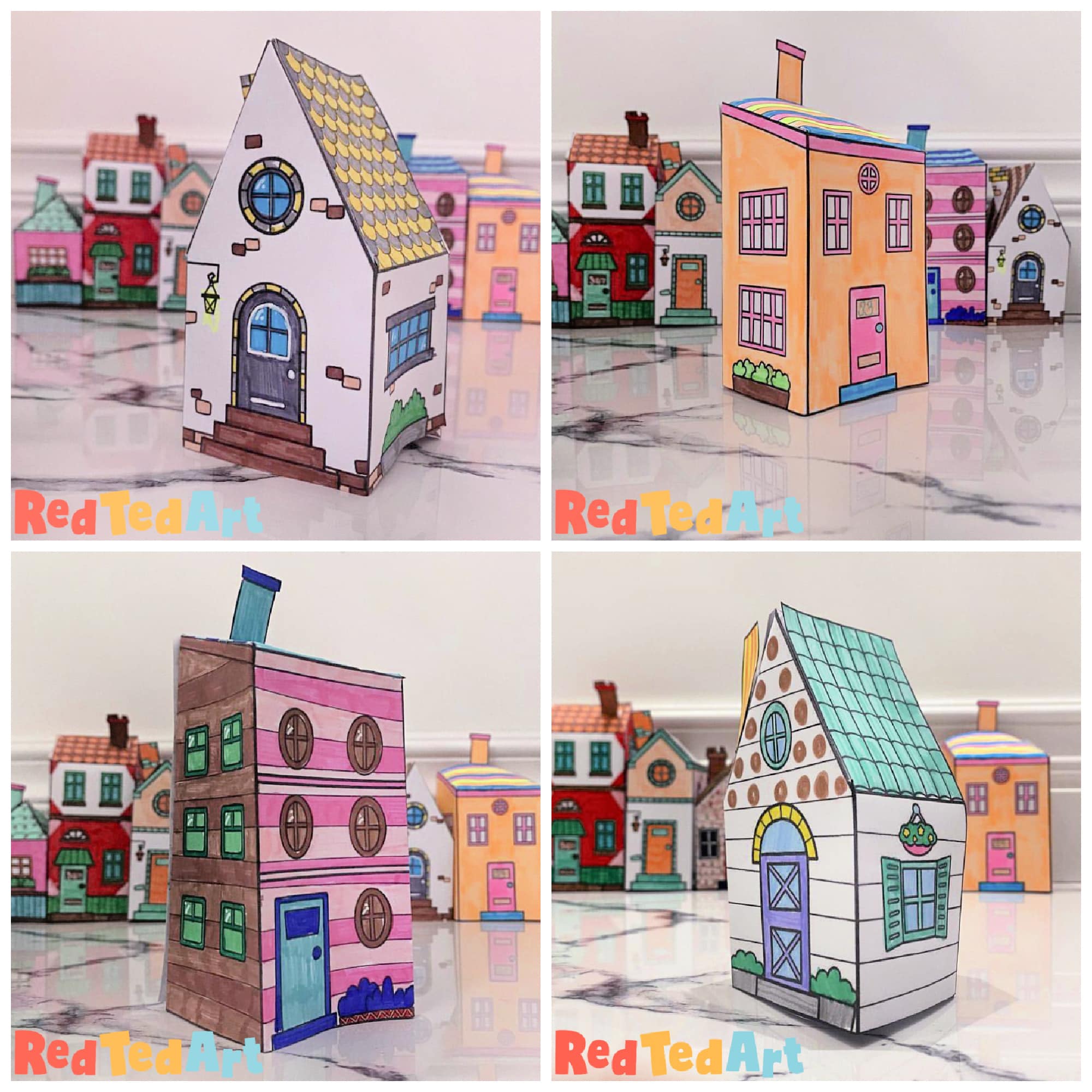 Printable Paper House Templates