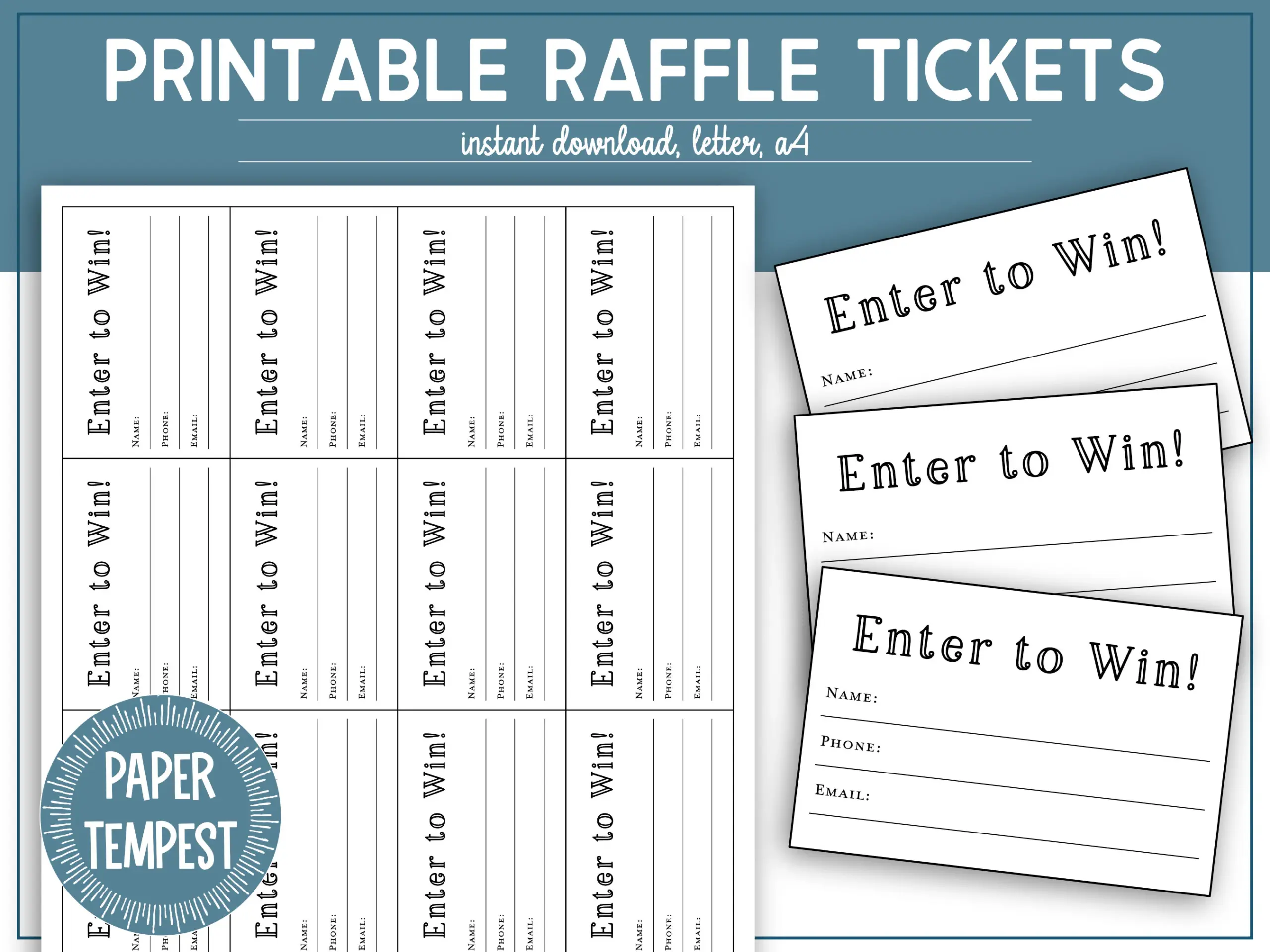 Printable Raffle Tickets Template Enter Printable Raffle Tickets Template Enter