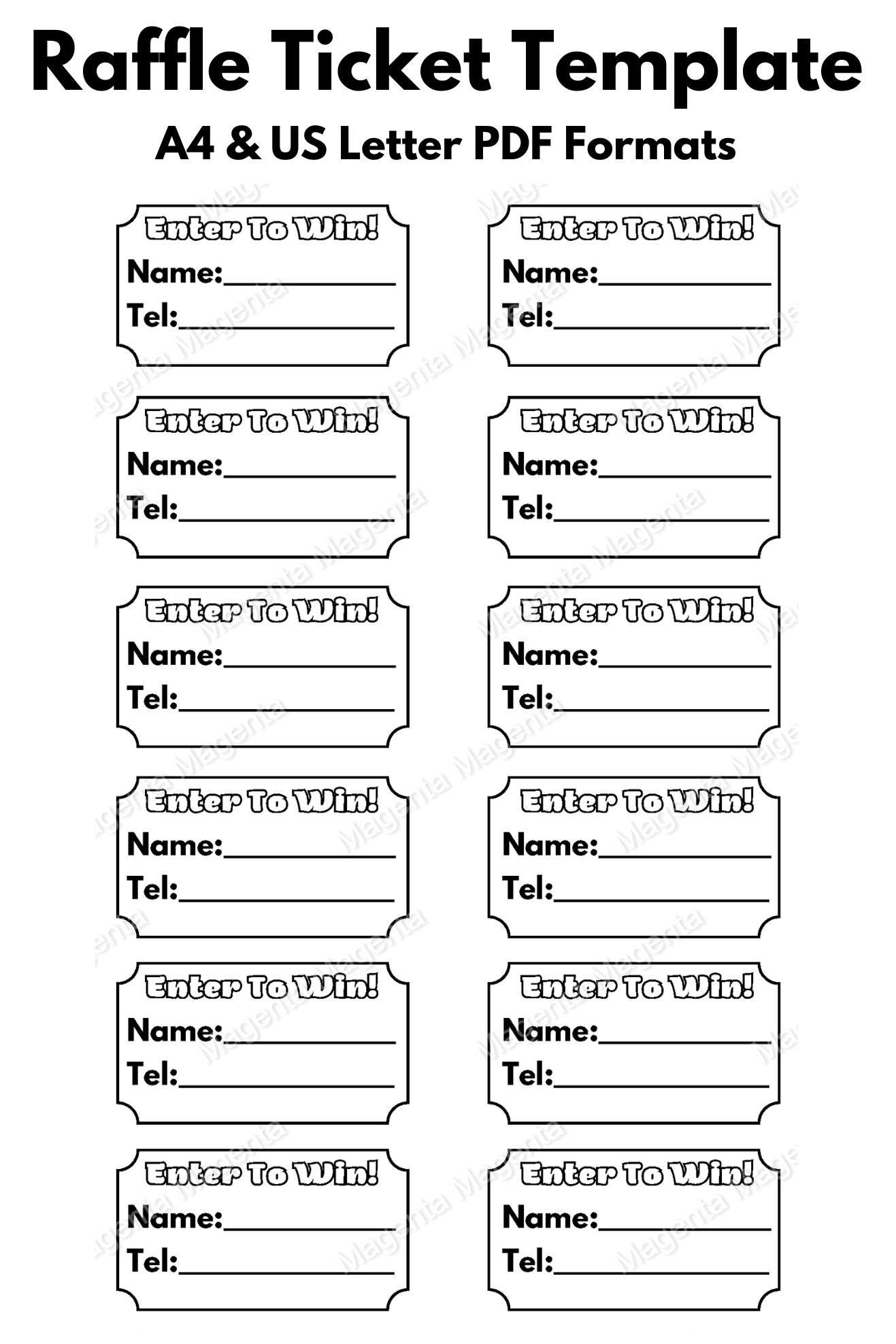 Printable Raffle Tickets Templates Free Printable Raffle Tickets Templates Free