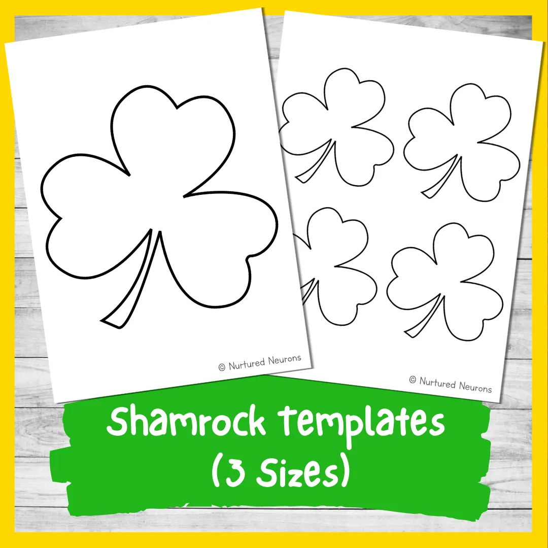 Printable Shamrock Templates 3 Different Sizes