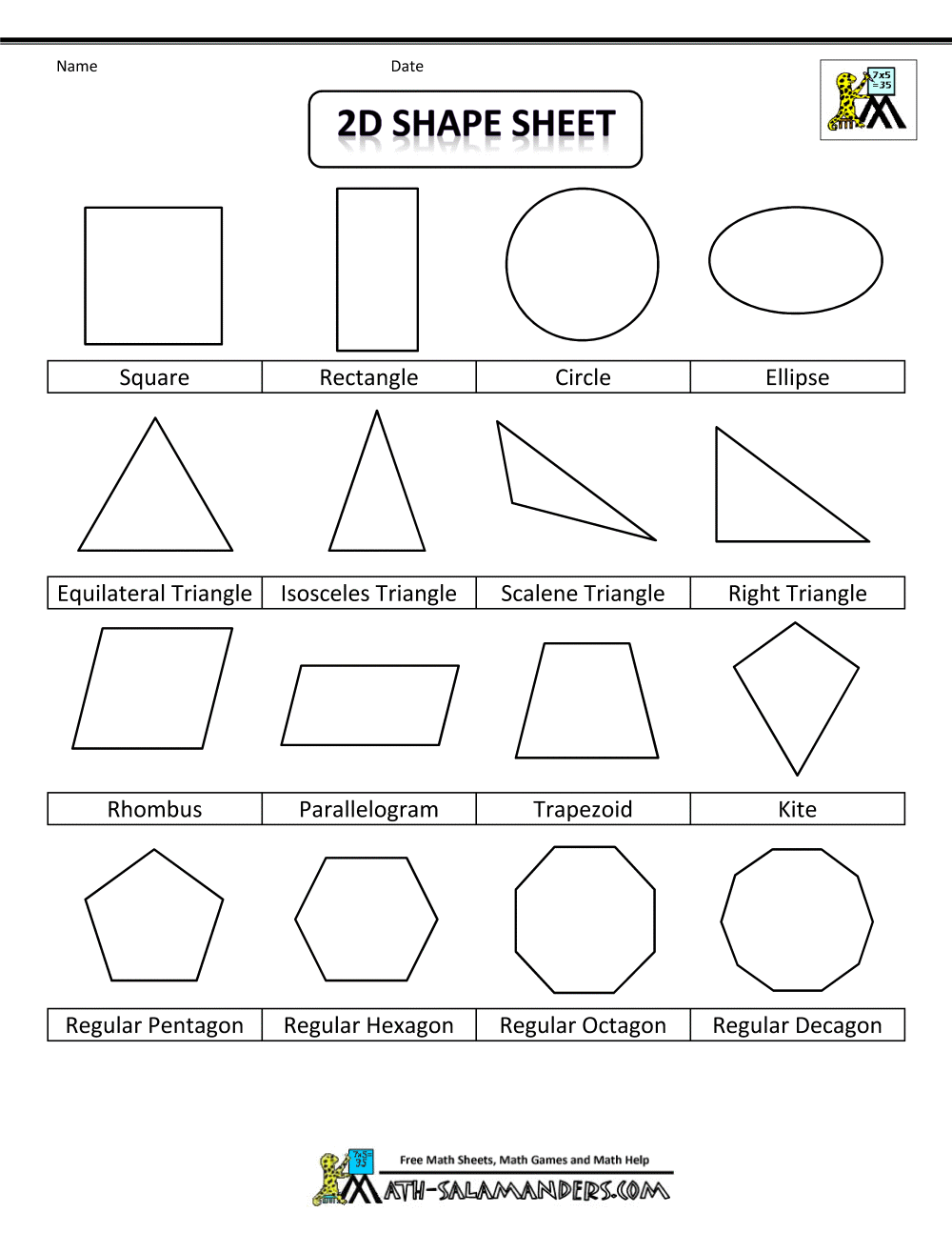Printable Shapes Printable Shapes