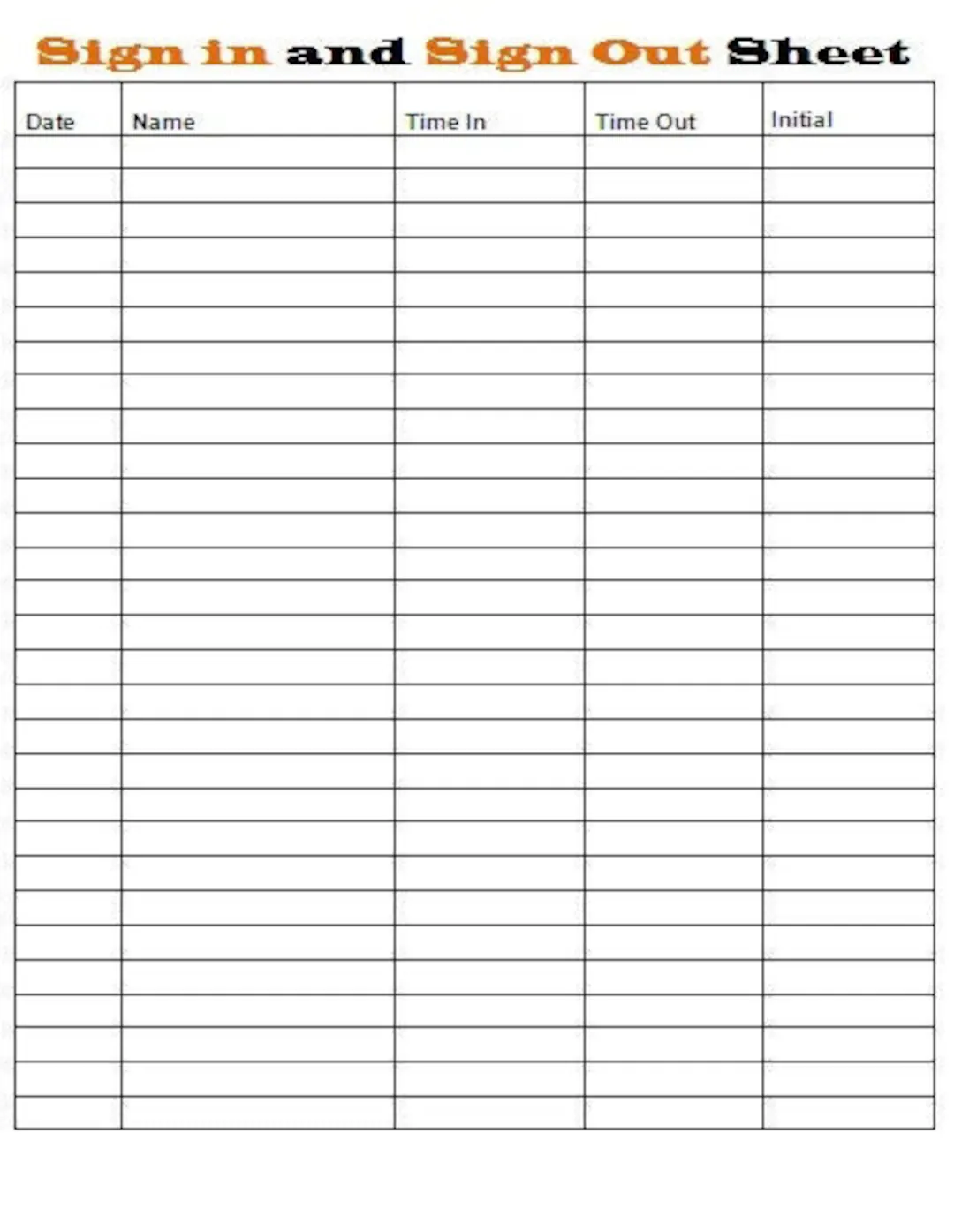 Printable Sign Inout Sheet Template Pdf Printable Sign Inout Sheet Template Pdf