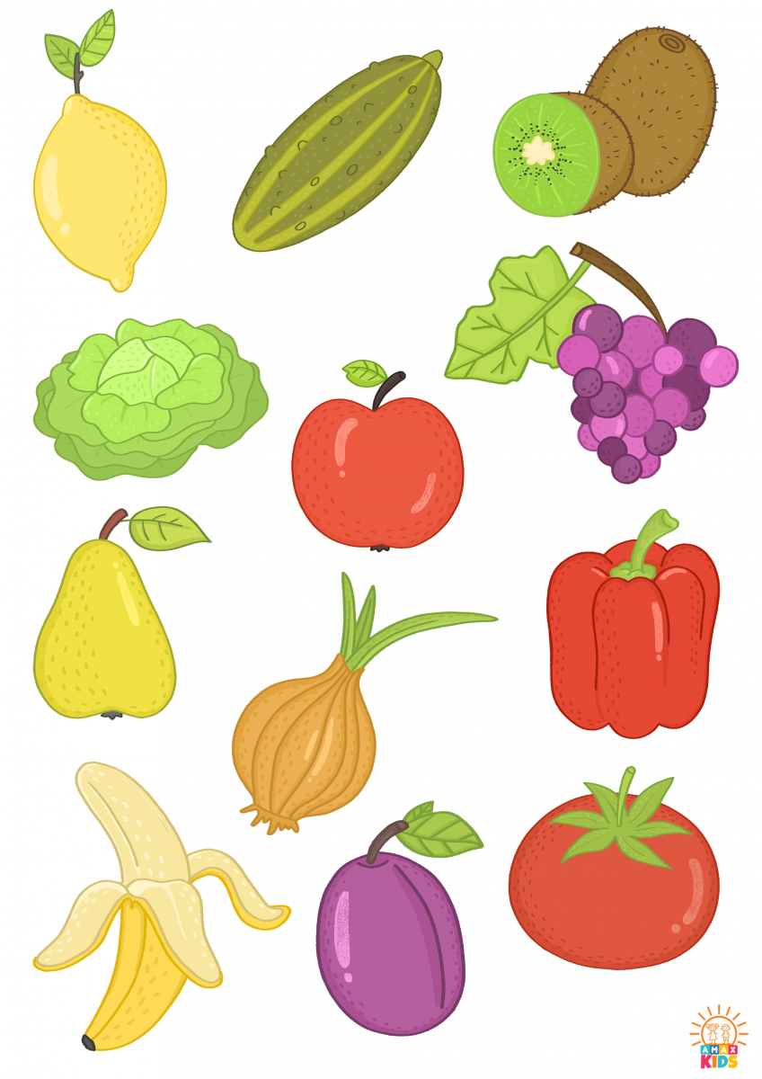 free printable fruit and vegetable template
