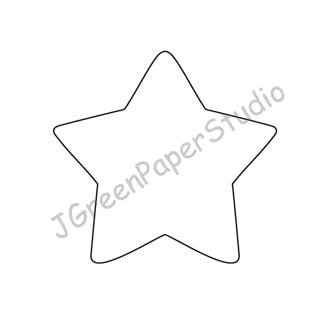 Printable Star Template Kids Coloring