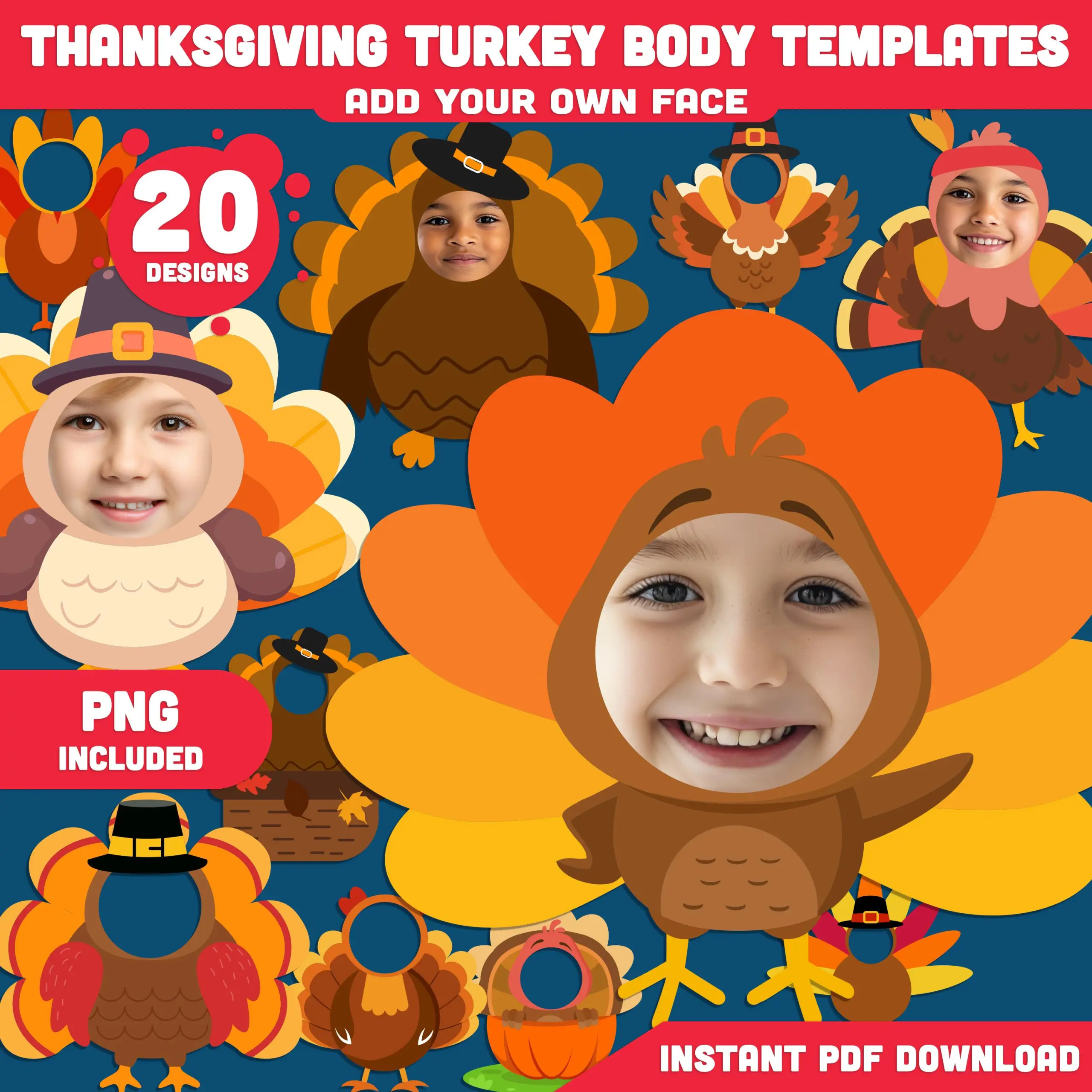 Printable Thanksgiving Turkey Body Printable Thanksgiving Turkey Body