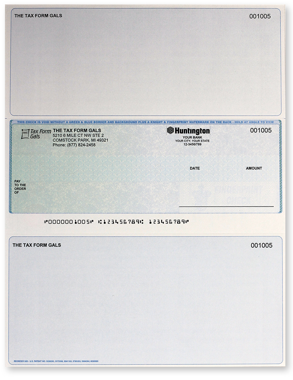 business check sample template