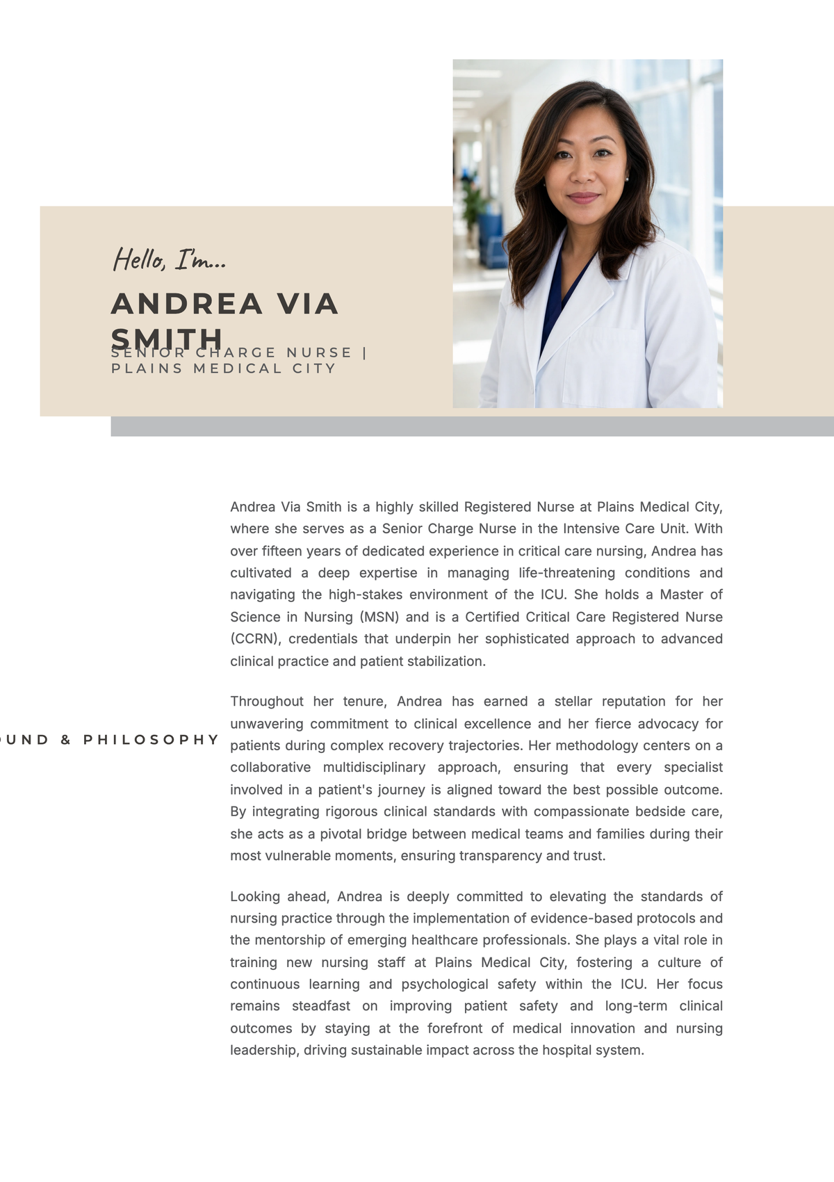 Professional Bio Template For Nurse Professional Bio Template For Nurse
