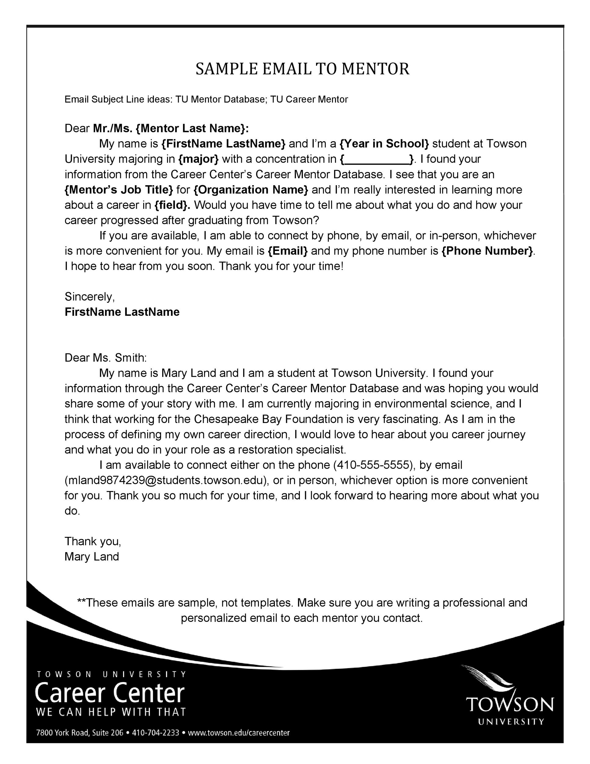 Professional Email Examples