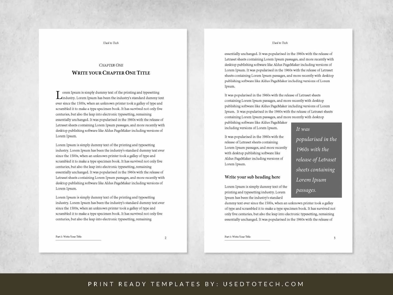 Professional Looking Book Template In Ms Word Free