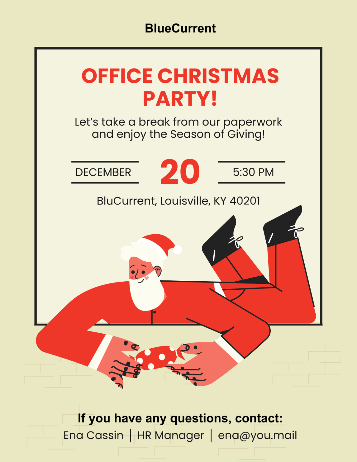 Professional Office Christmas Party Flyer Professional Office Christmas Party Flyer