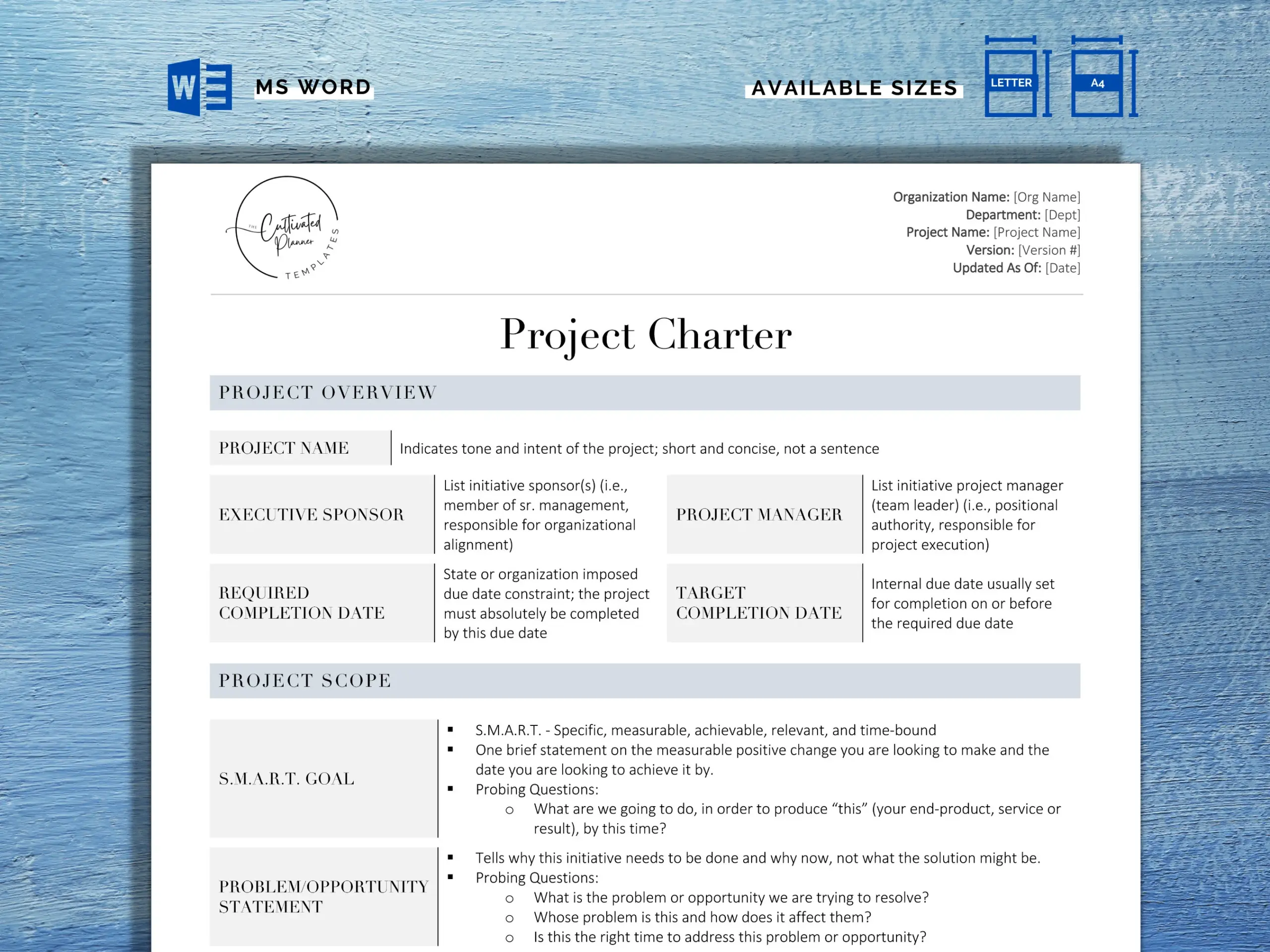 Project Charter Template How To Write A Project Charter Template How To Write A