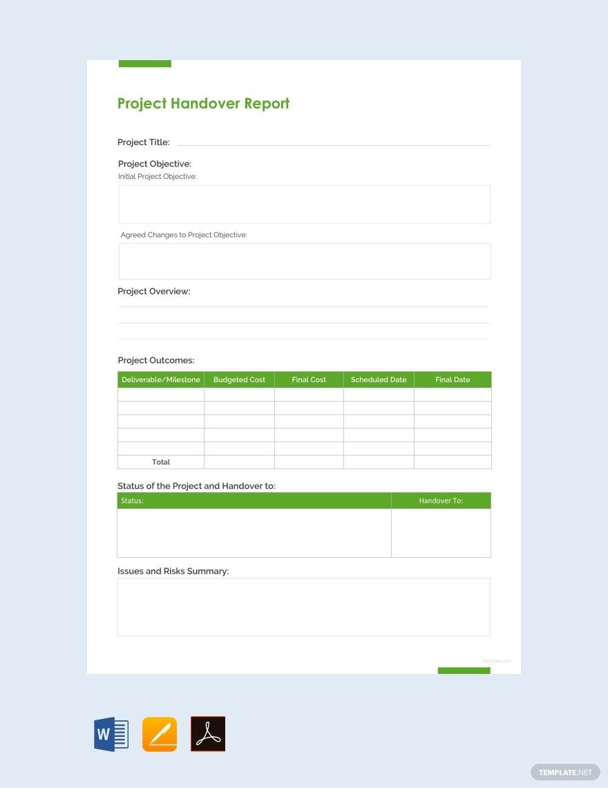 Project Handover Report