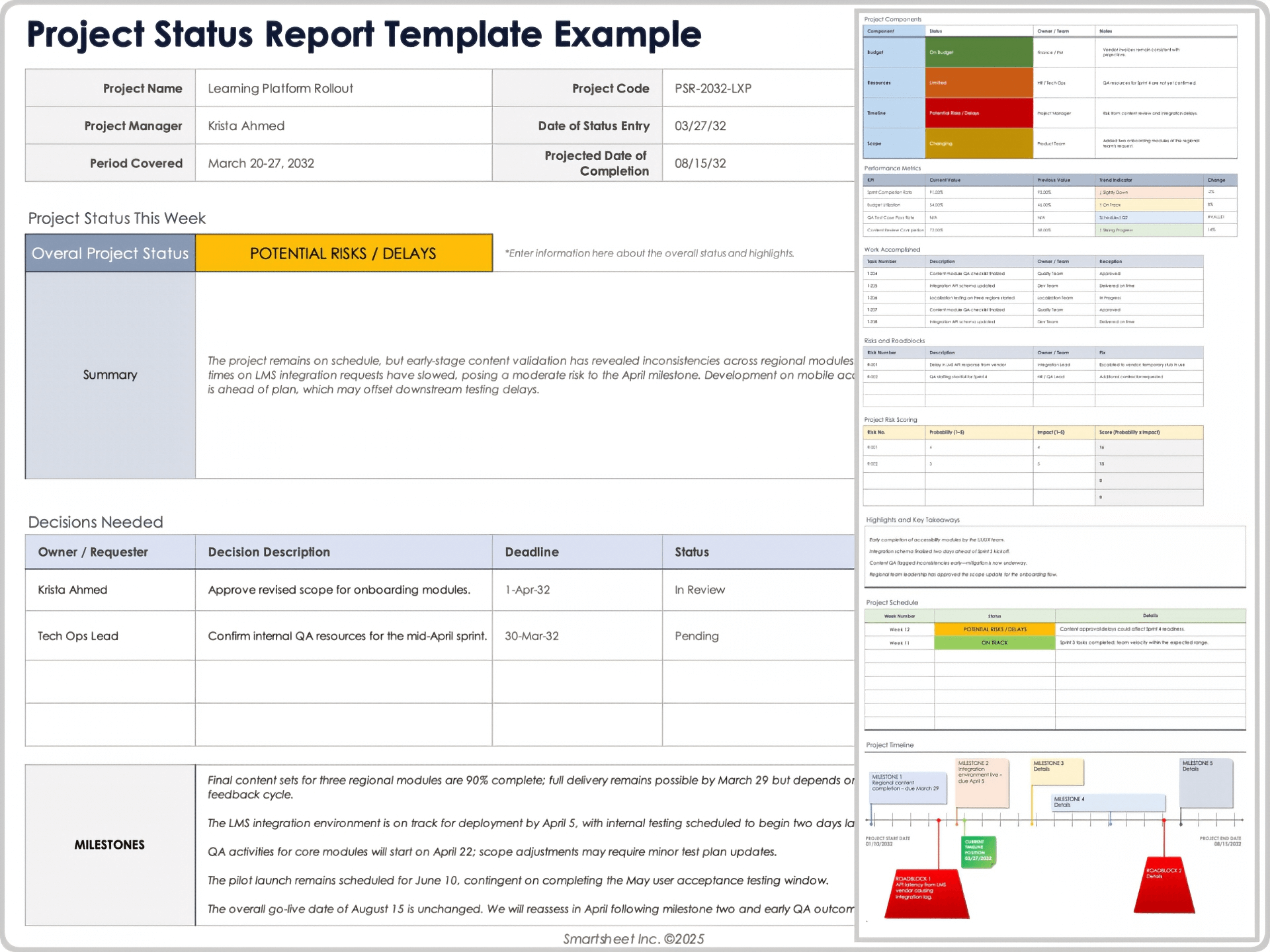 Project Status Templates