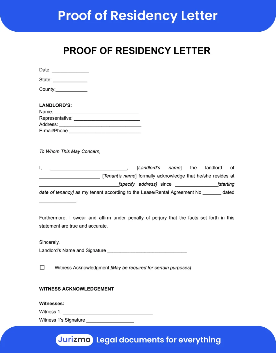address verification letter template sample
