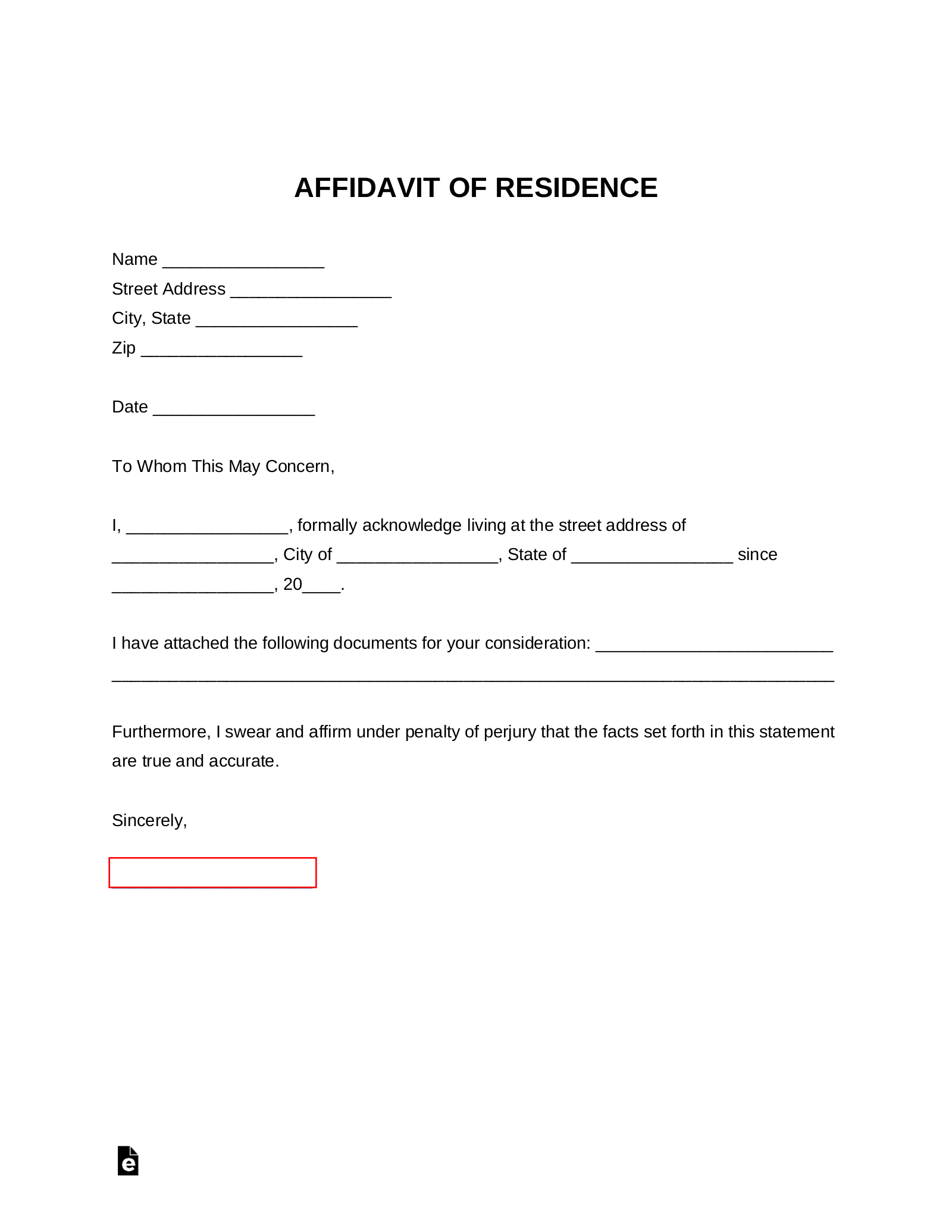 Proof Of Residency