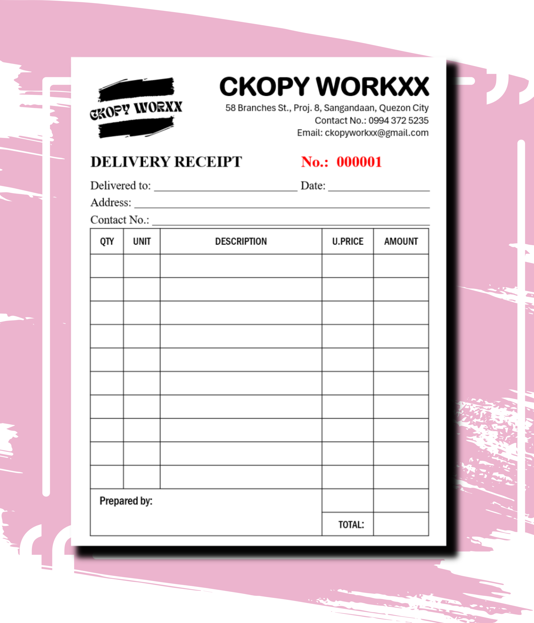 Provisional Receipt Generic 4x7 Inches I4364276216