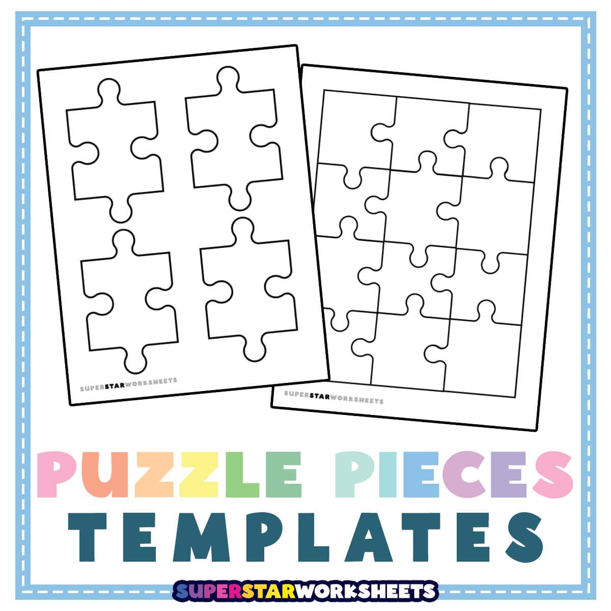free printable blank puzzle pieces template