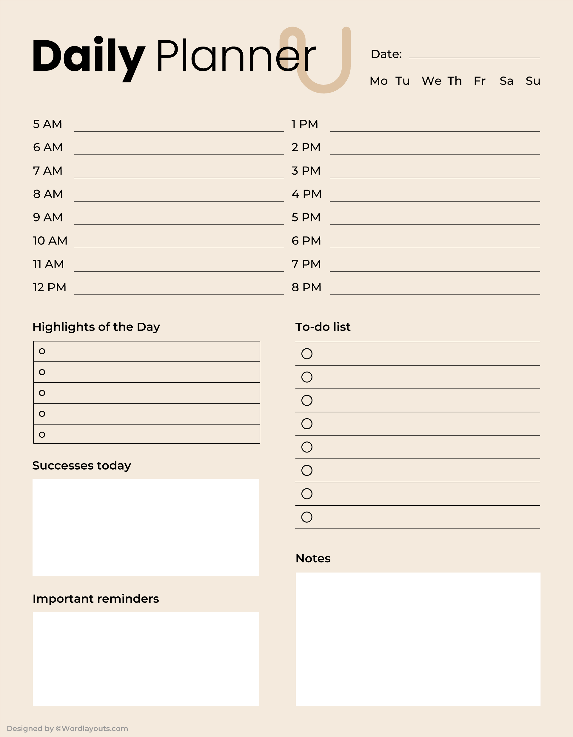 Quiet Flow Daily Journal Template