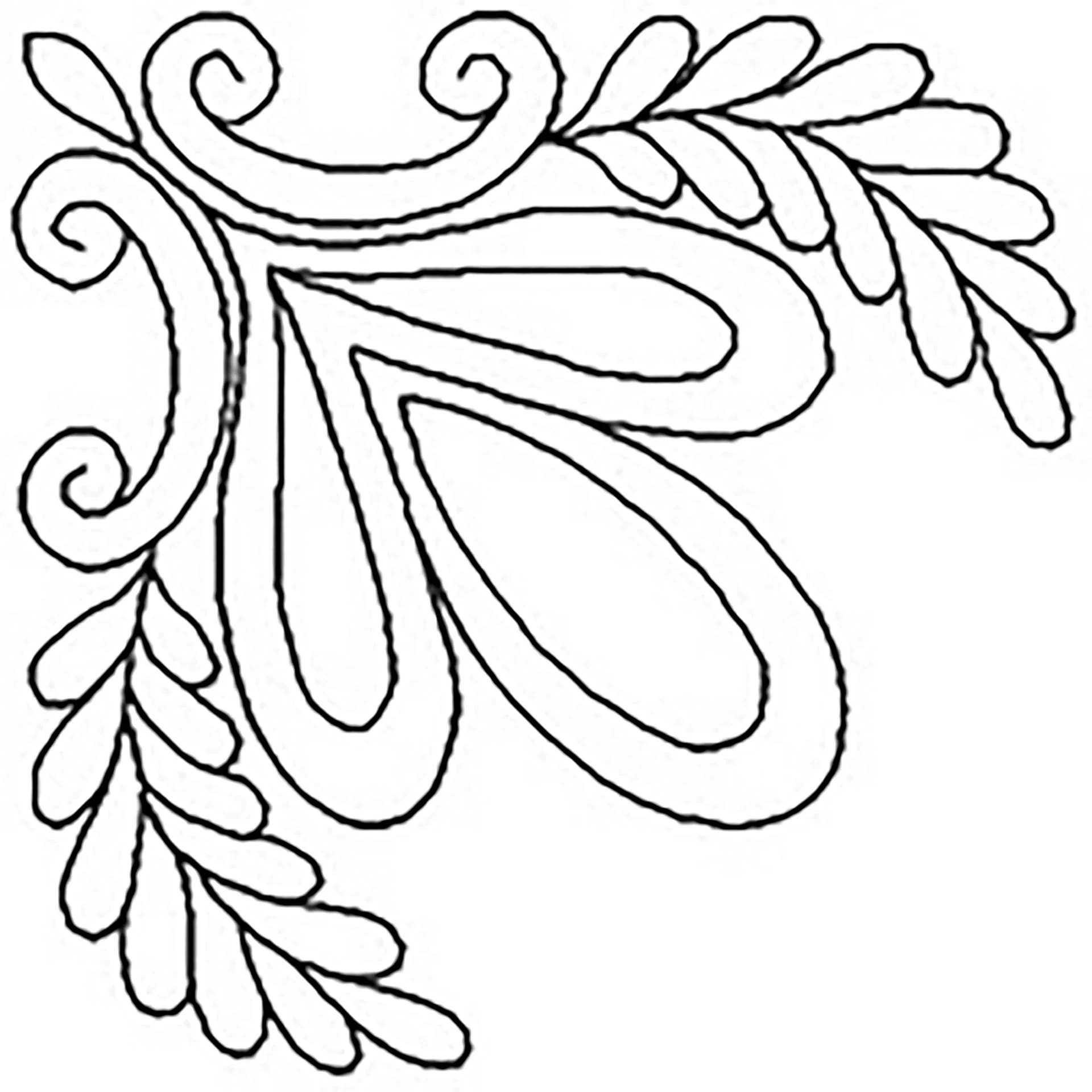 printable quilting feather template printable quilting feather template