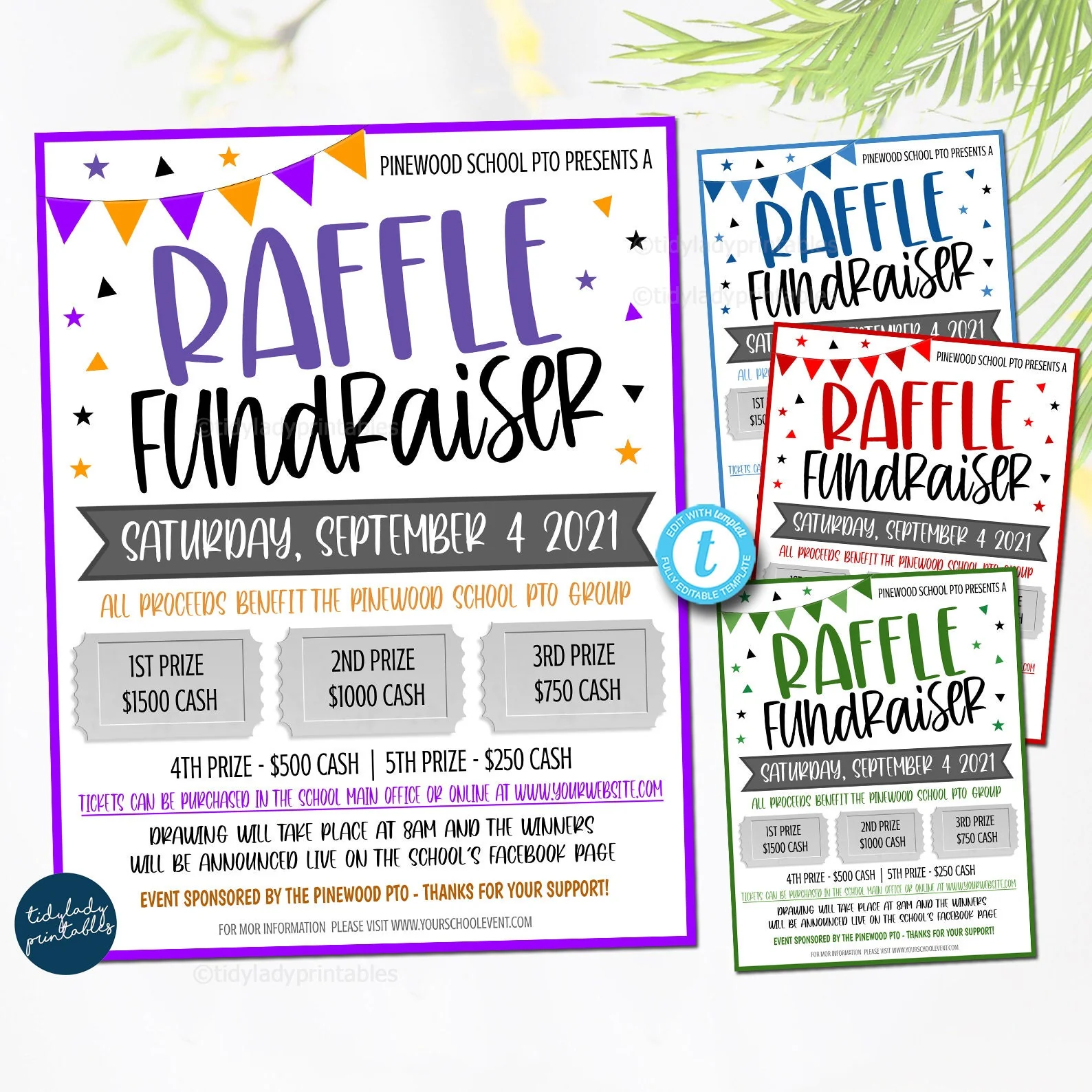 Raffle Fundraiser Flyer Editable Raffle 49755