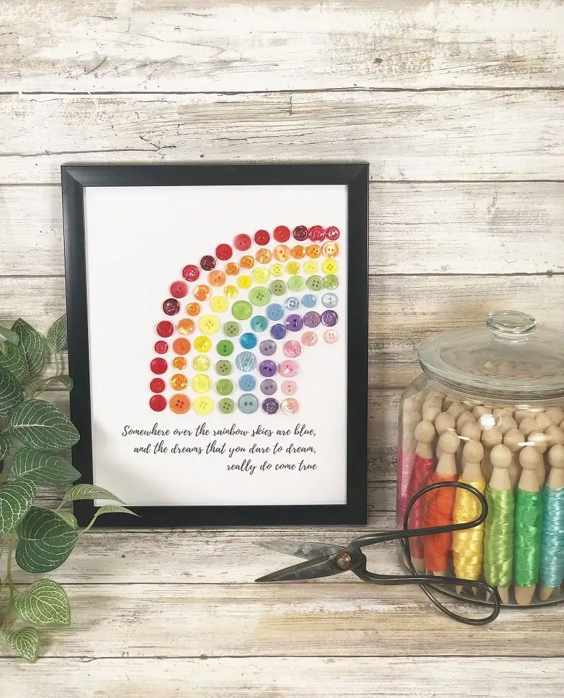 Rainbow Button Art