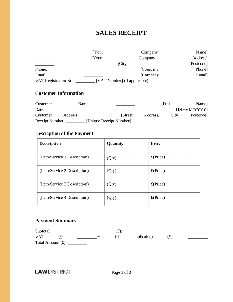 Receipt Template