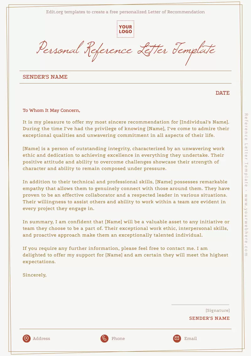 Reference Letters Reference Letters
