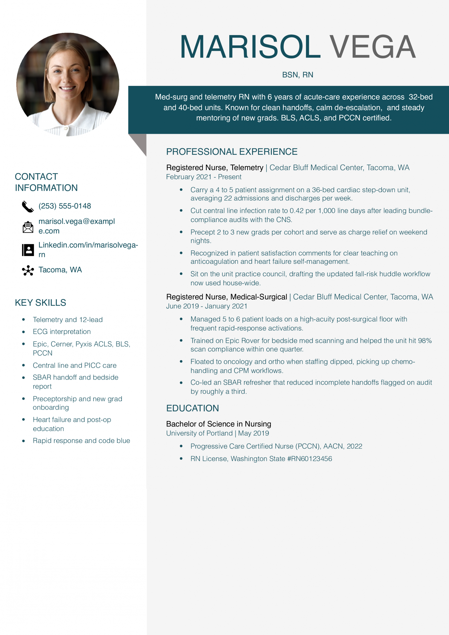 Registered Nurse Resume Examples Registered Nurse Resume Examples