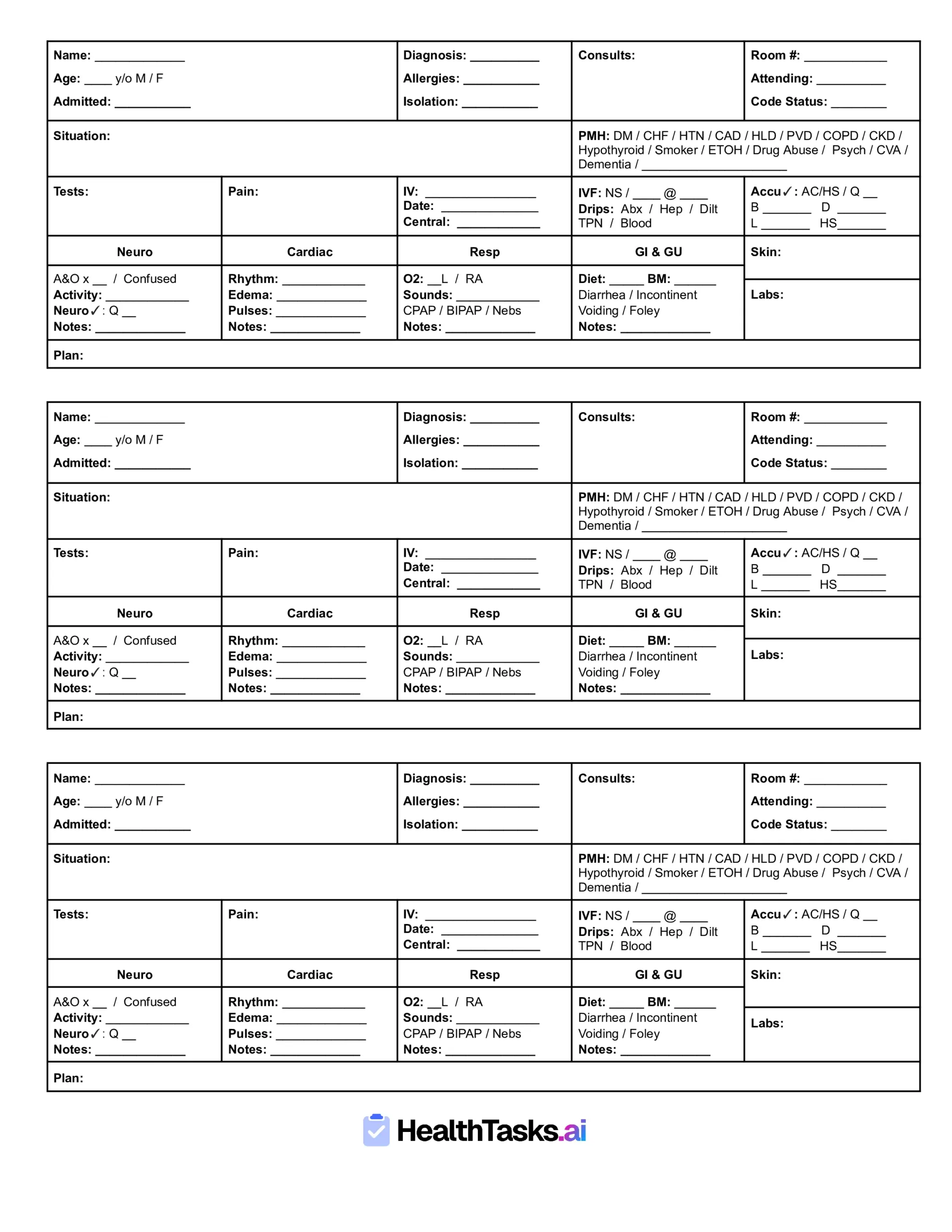 Report Sheets