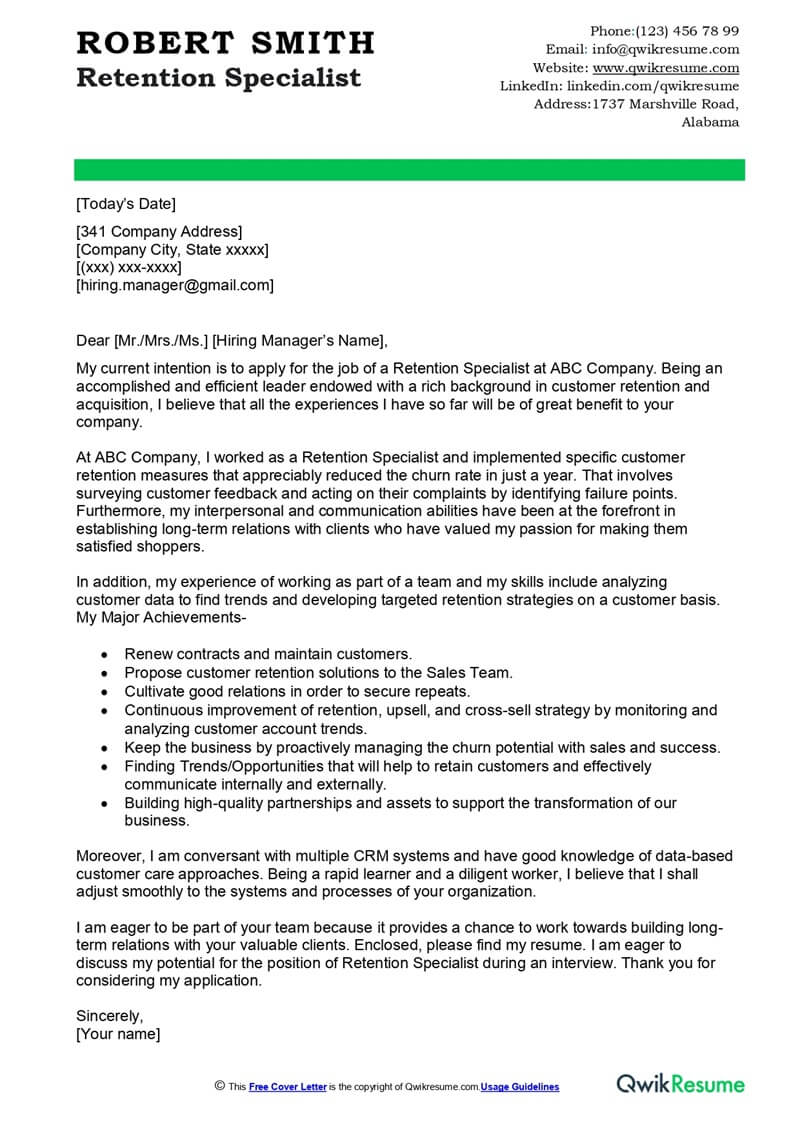 Retention Specialist Retention Specialist